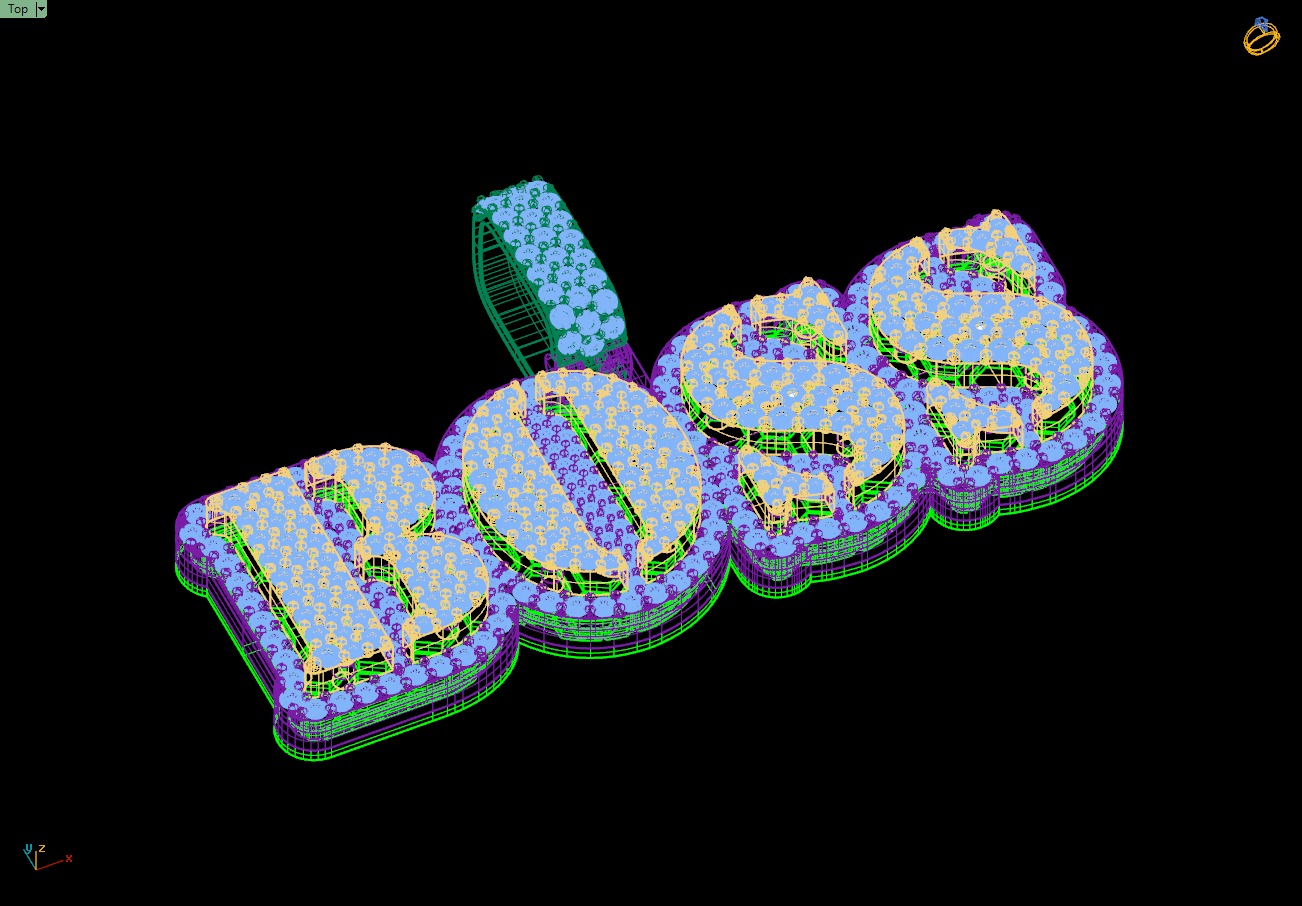 Custom Boss Name Double Layer Diamond Pendant - Boss Necklace 3D print model_14