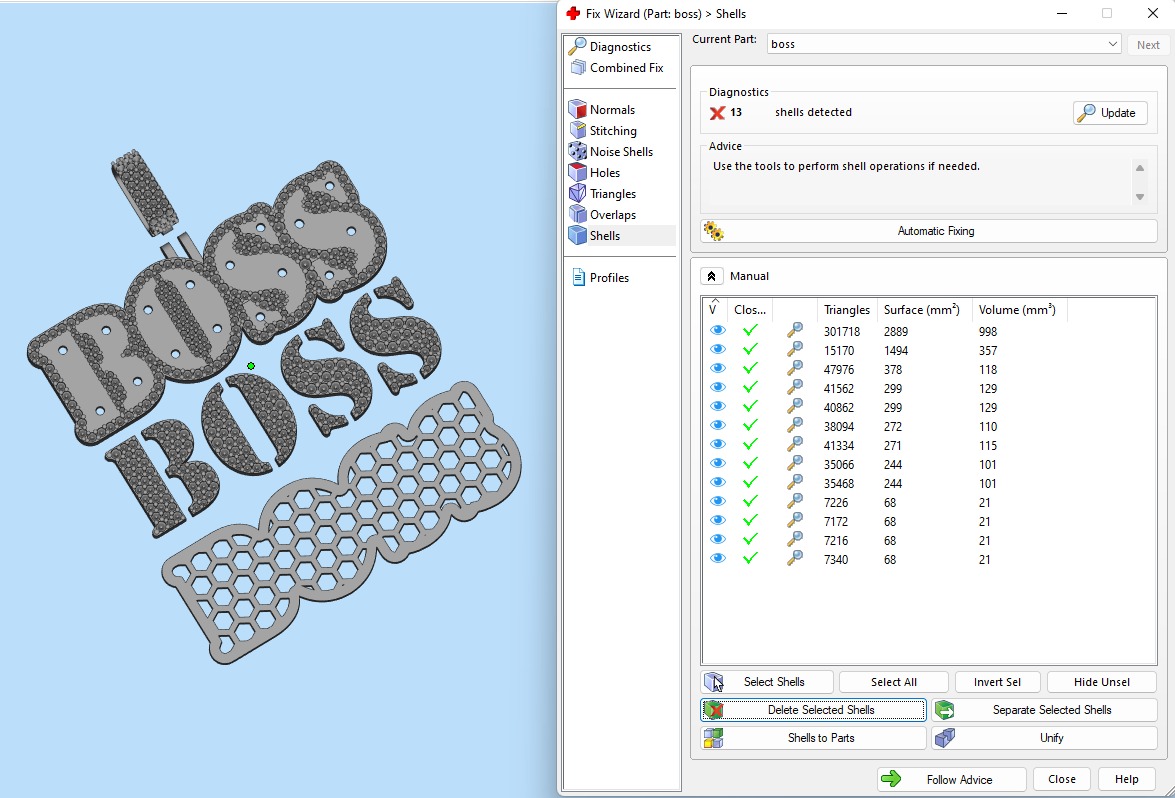 Custom Boss Name Double Layer Diamond Pendant - Boss Necklace 3D print model_19