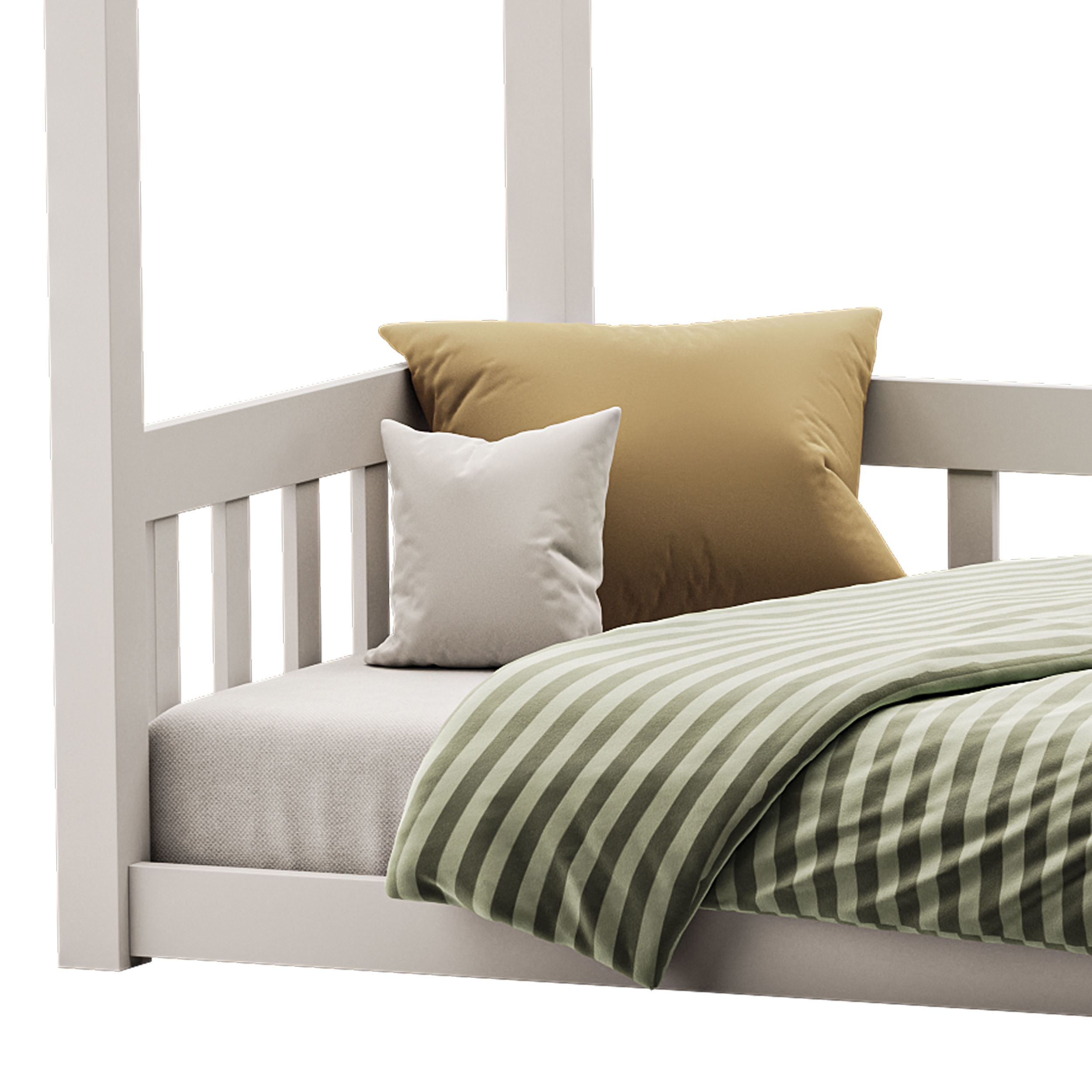 Floor Bed with Fence 3D model_12