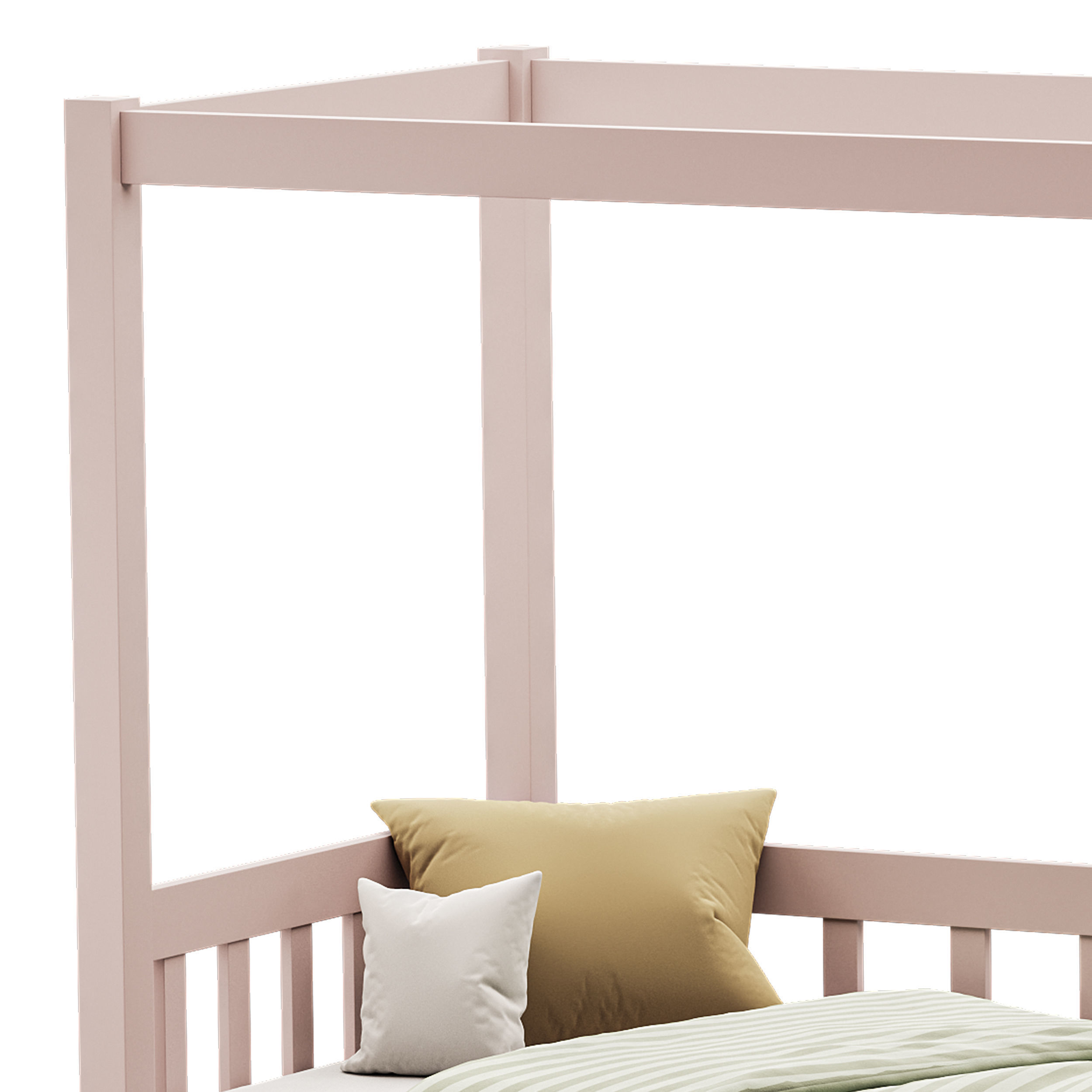 Floor Bed with Fence 3D model_9