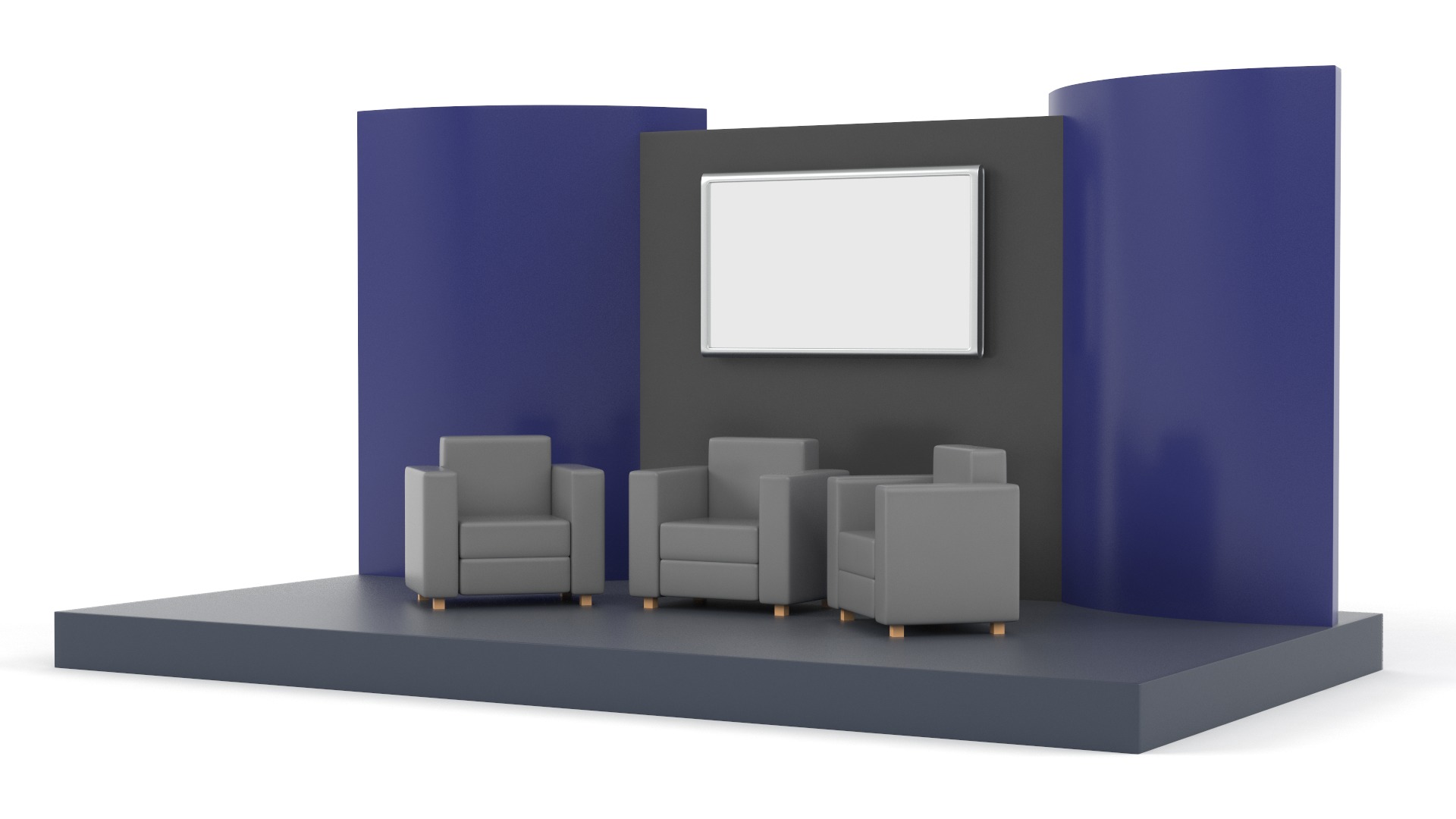 Exhibition Booth 3D model_1