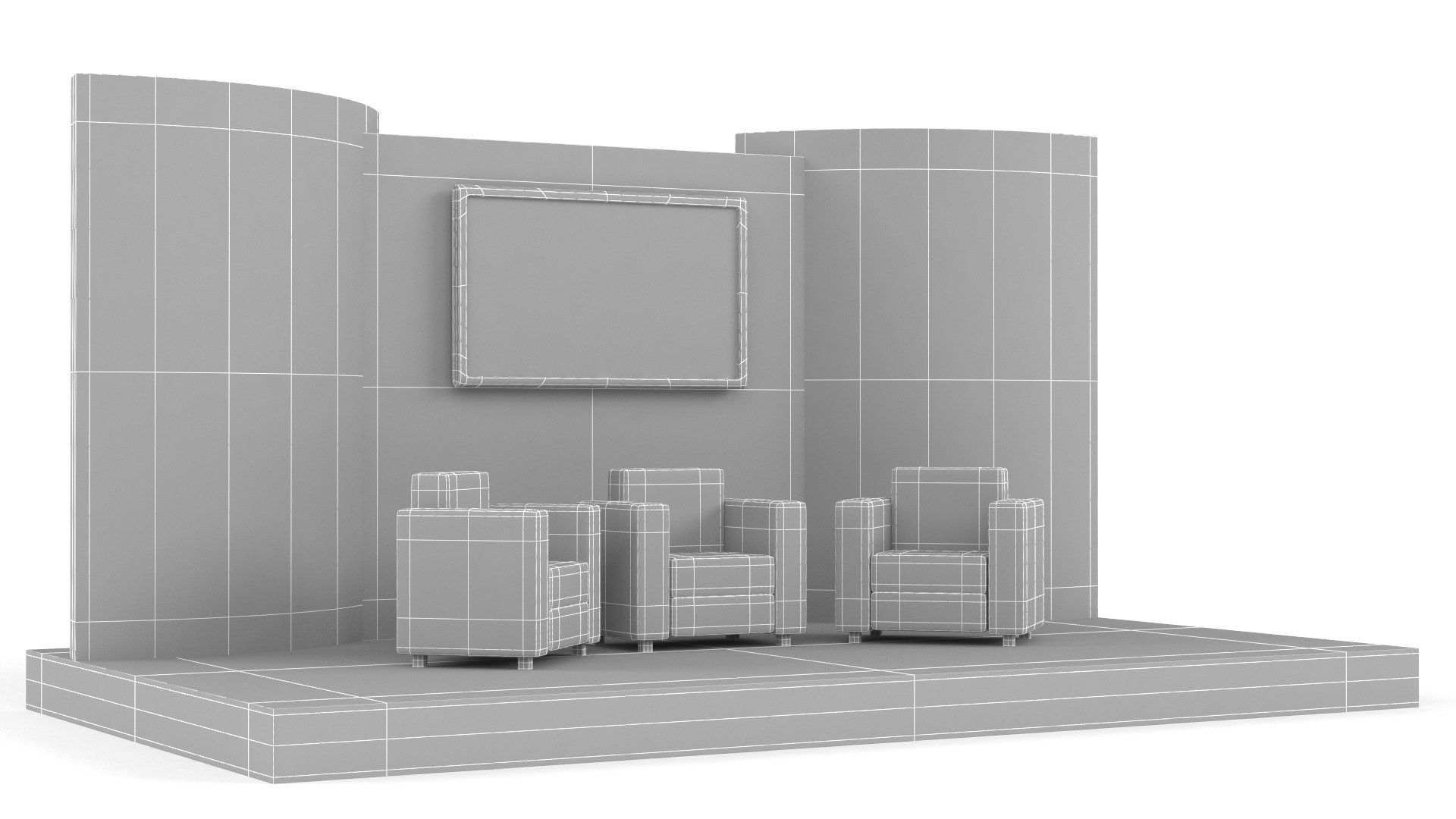 Exhibition Booth 3D model_8