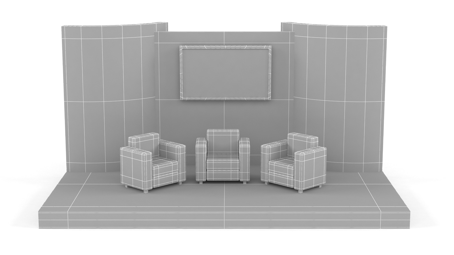 Exhibition Booth 3D model_7
