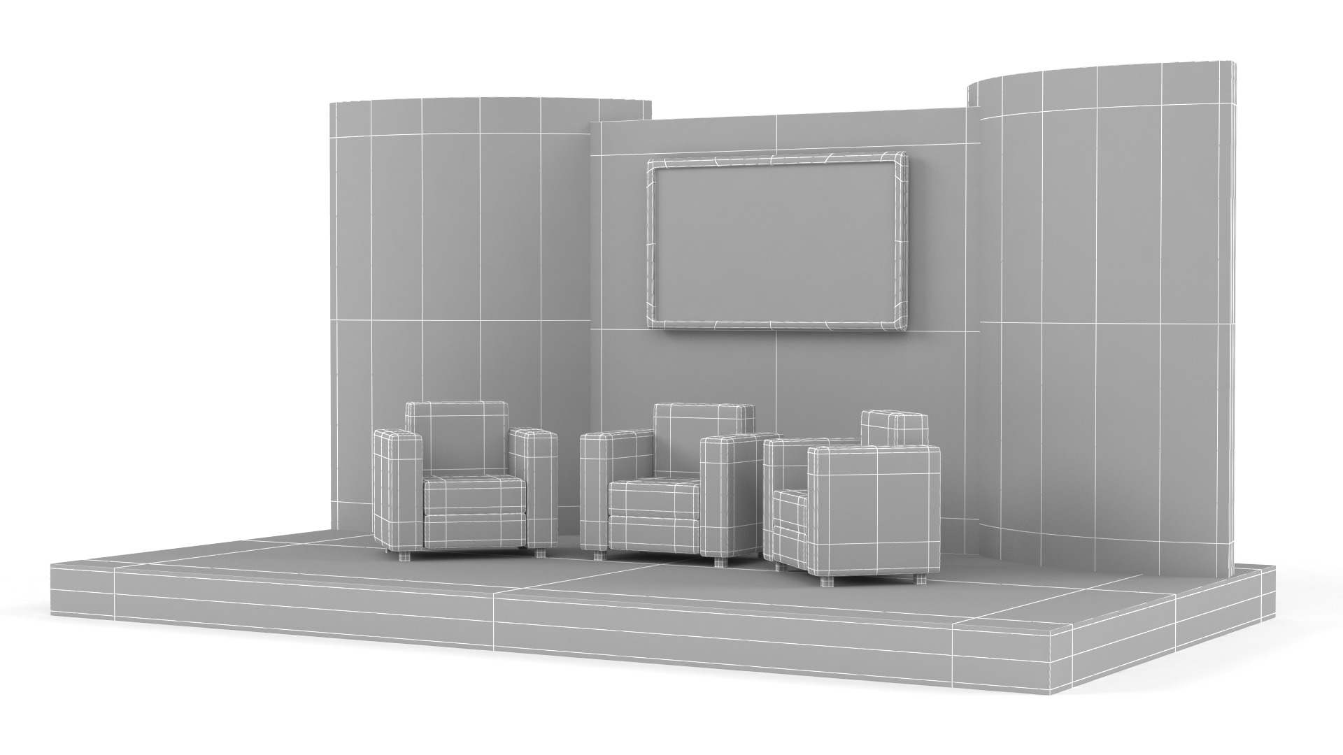 Exhibition Booth 3D model_6