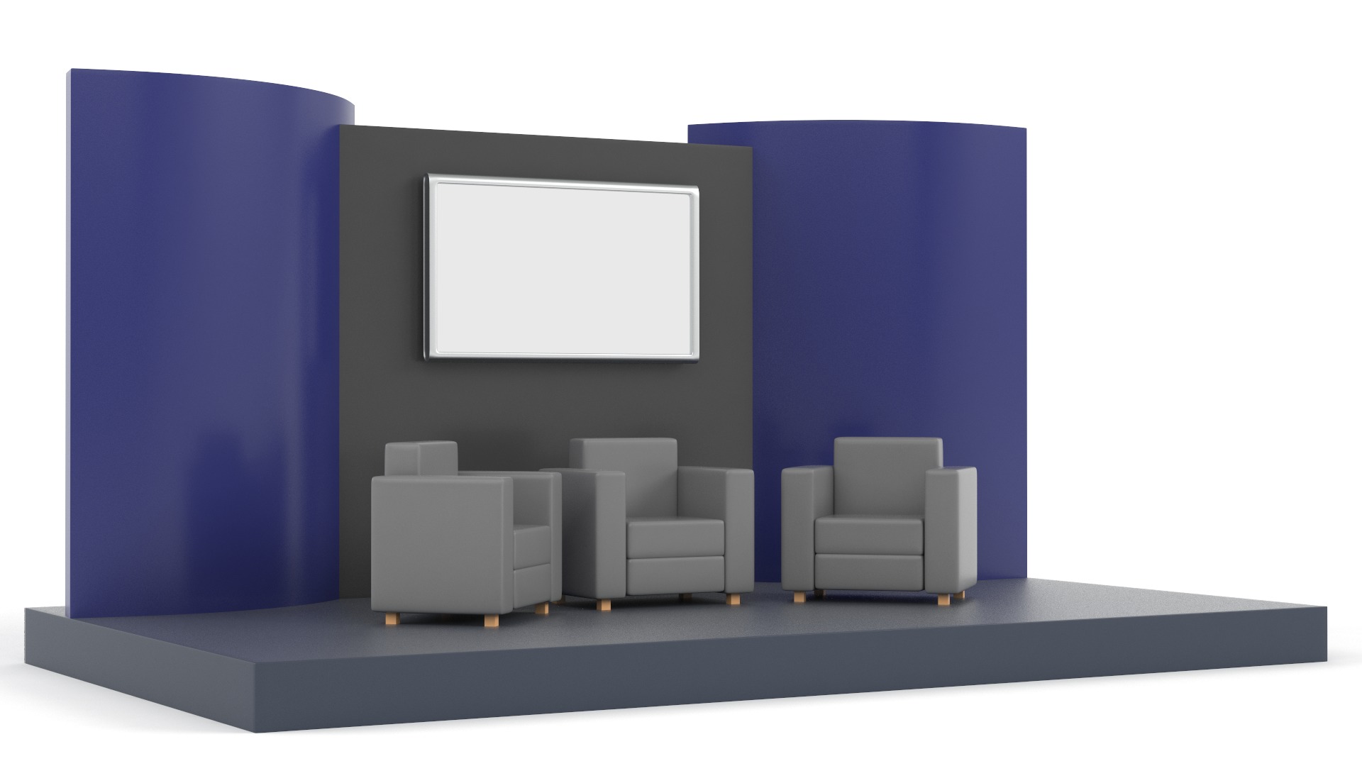 Exhibition Booth 3D model_3