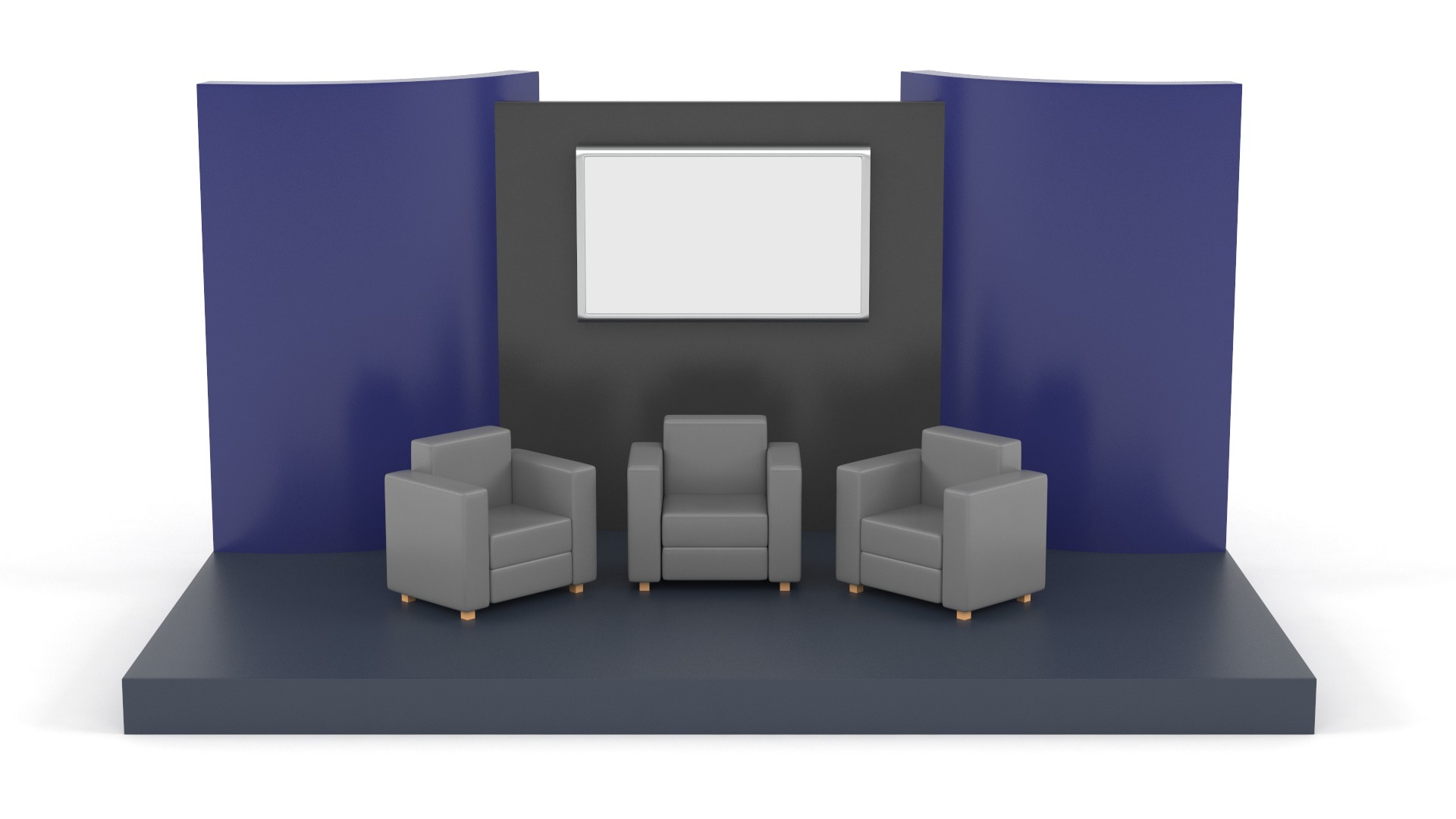 Exhibition Booth 3D model_2