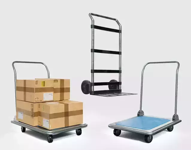 Hand pulled truck 3D model