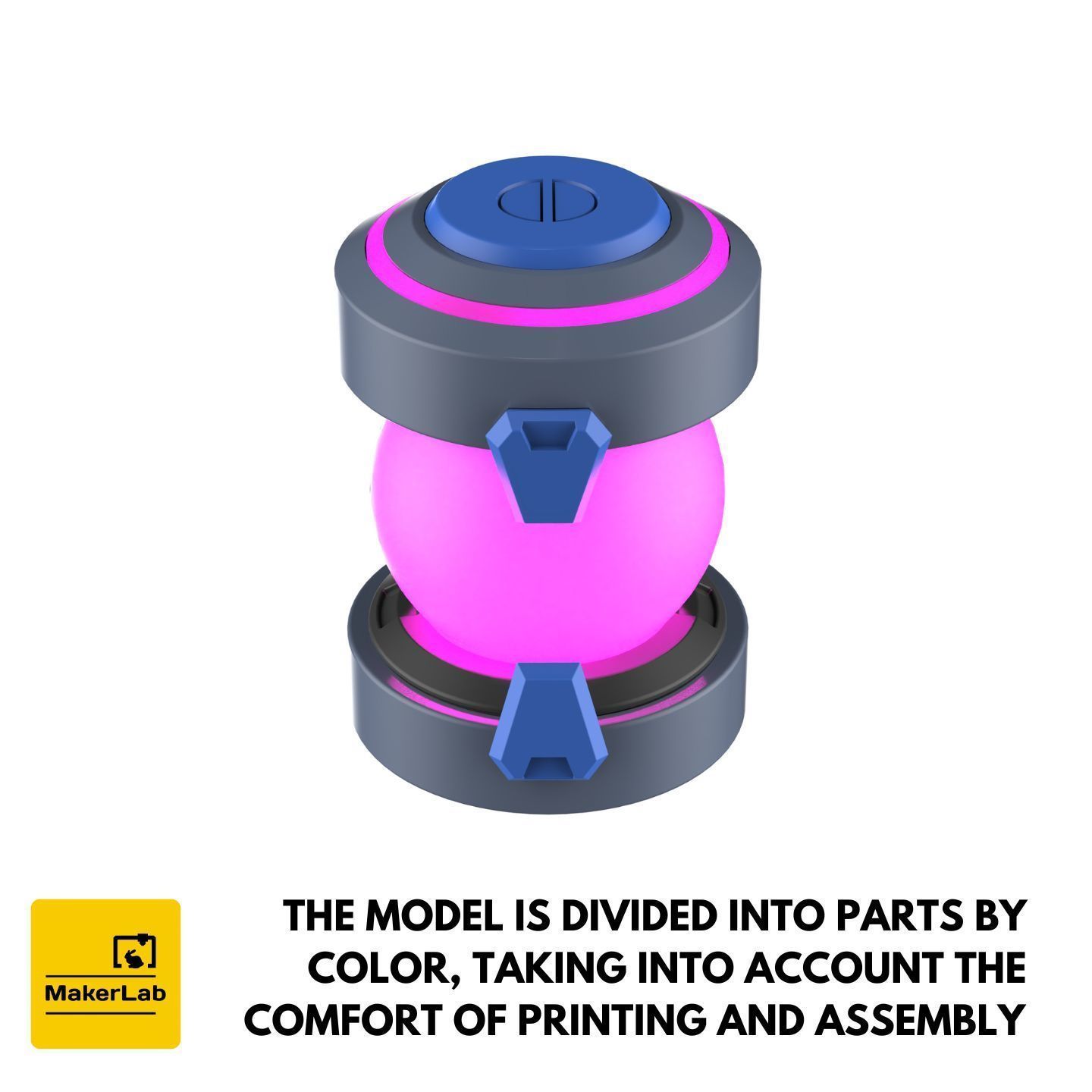 Ana Biotic Grenade - Overwatch - Printable STL- Personal Use 3D print model_5