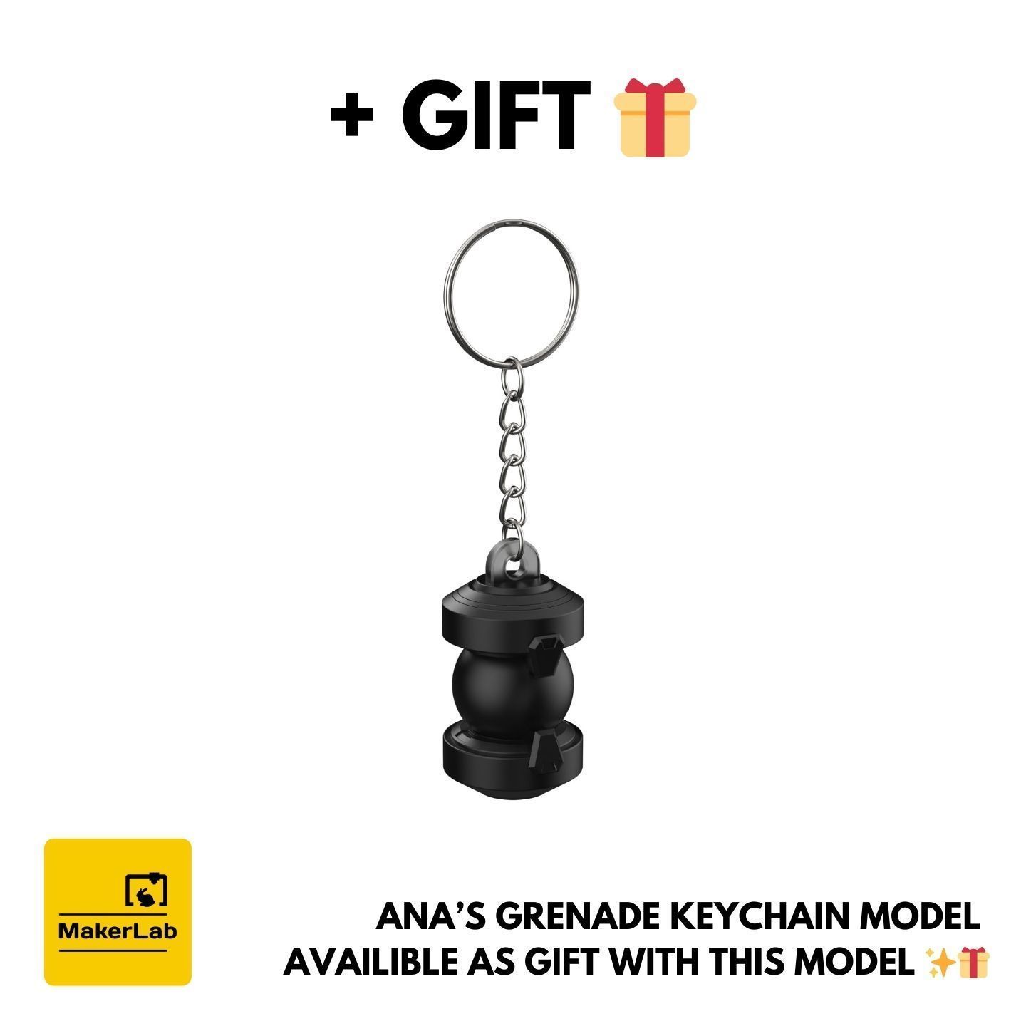 Ana Biotic Grenade - Overwatch - Printable STL- Personal Use 3D print model_15