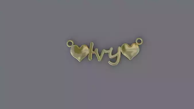 Jewelry Necklace Pendant lvy 3D Print