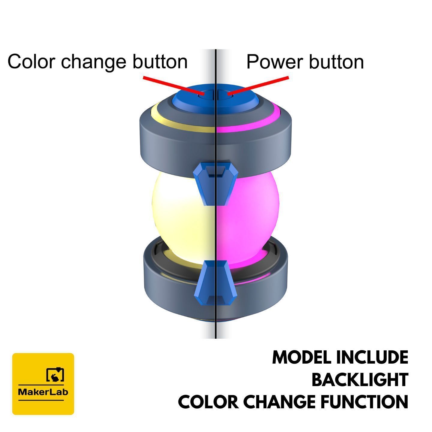 Ana Biotic Grenade - Overwatch - STL OBJ CAD - Commercial Use 3D print model_9