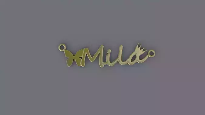 Jewelry Necklace Pendant Mila  3D Print 3D print model