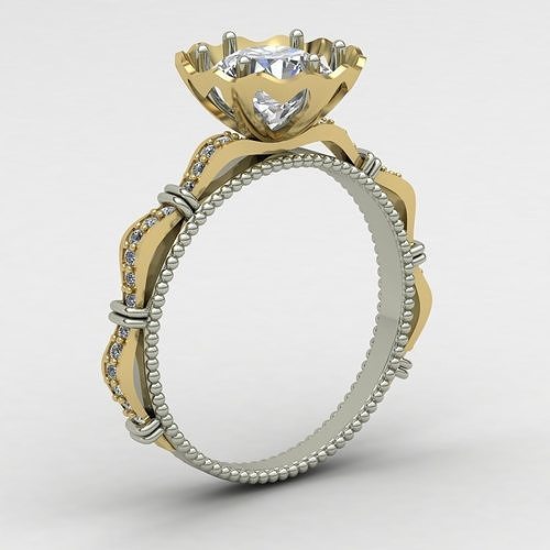 solitaire ring 03 3D print model