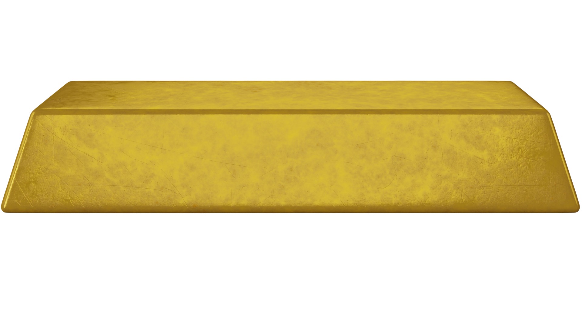 Gold Bar Low-poly 3D model_6