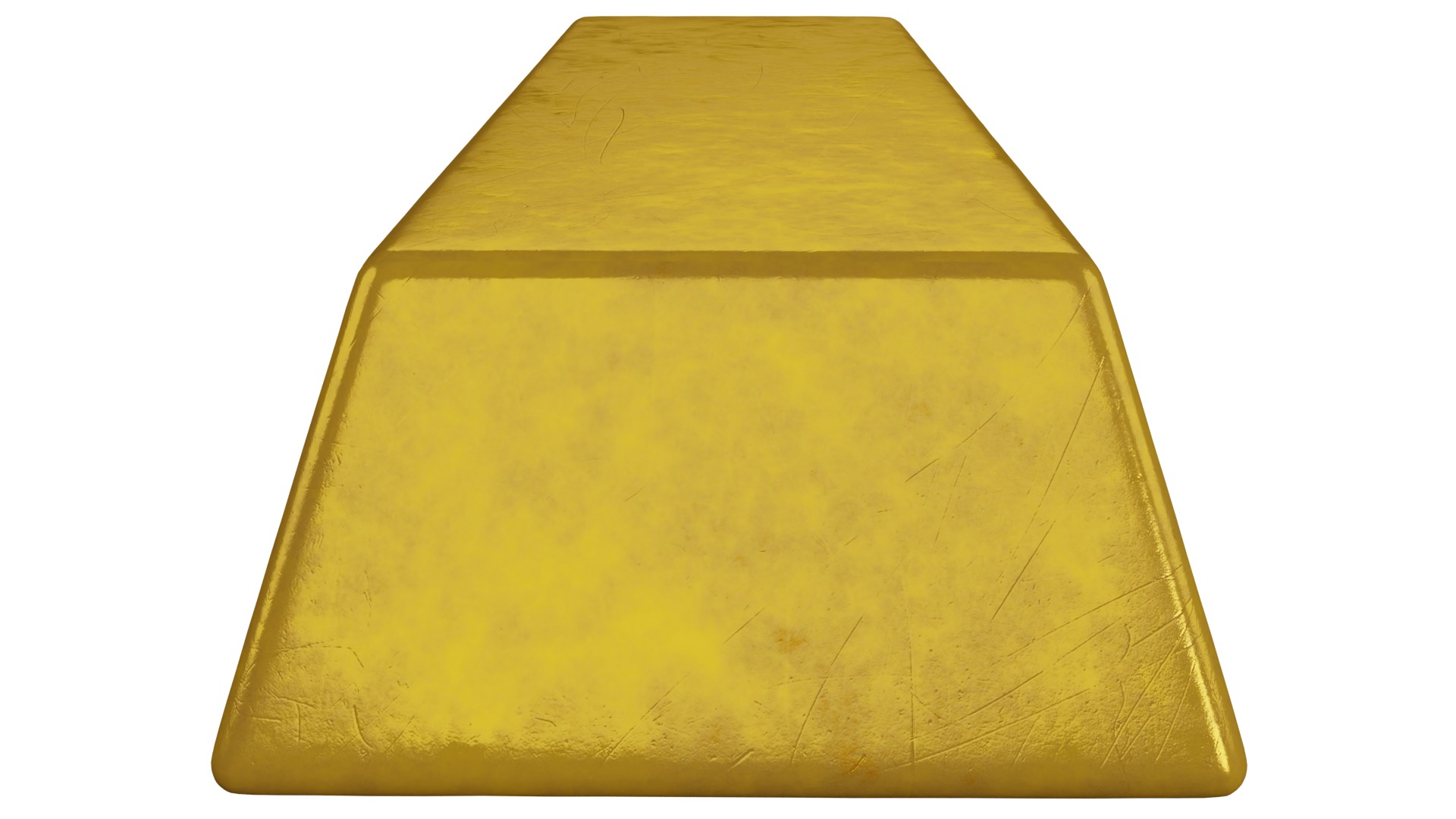 Gold Bar Low-poly 3D model_2