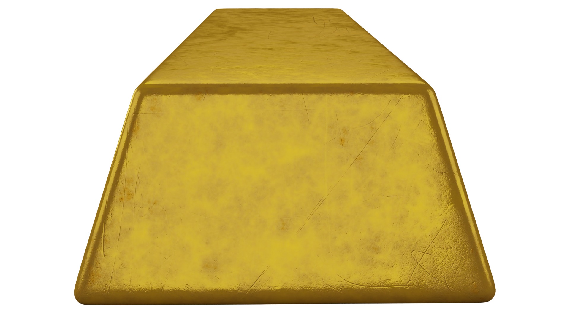 Gold Bar Low-poly 3D model_7