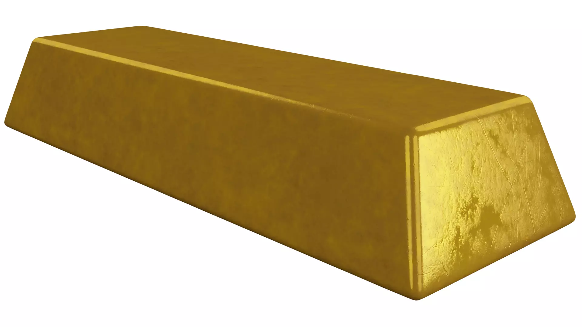 Gold Bar Low-poly 3D model_0