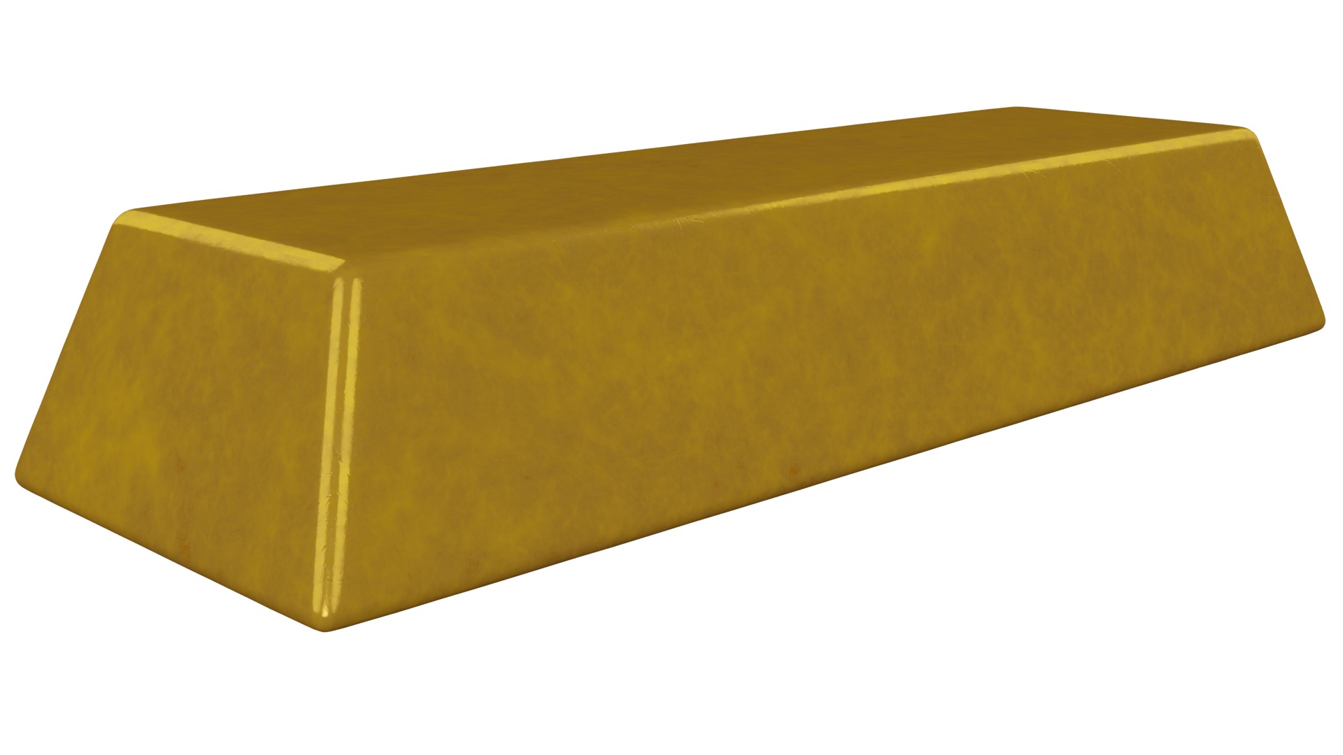 Gold Bar Low-poly 3D model_5