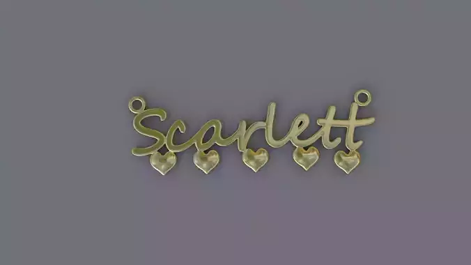 Jewelry Necklace Pendant Scarlett 3D Print