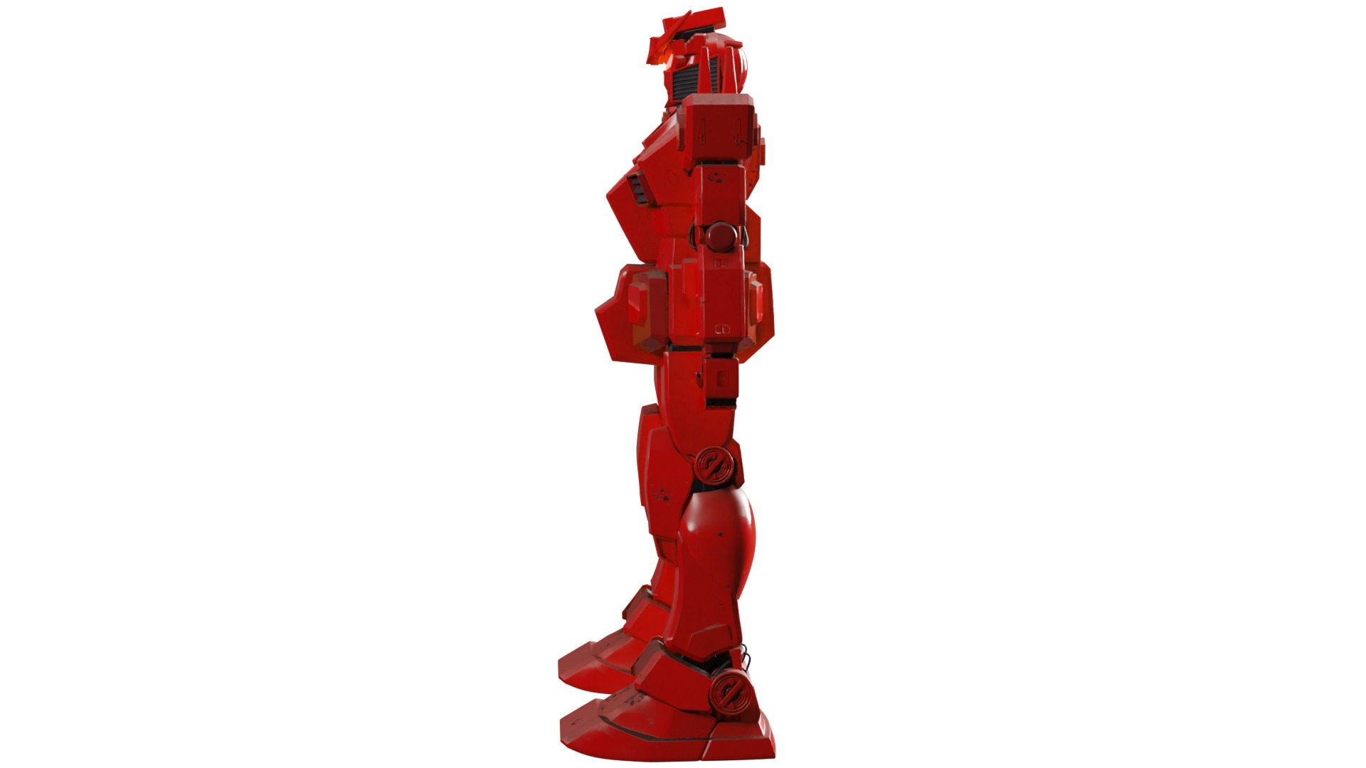 Gundam Robot Low-poly 3D model_3