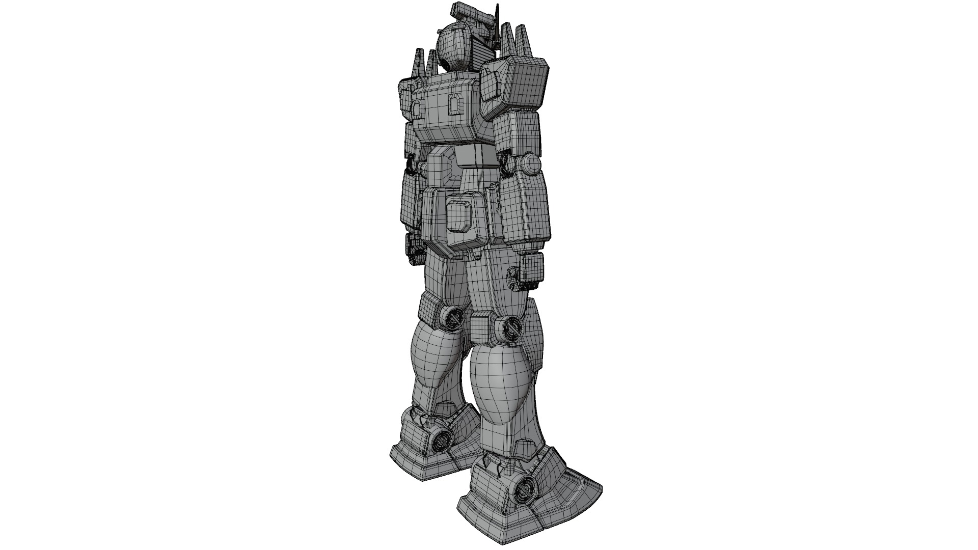Gundam Robot Low-poly 3D model_15