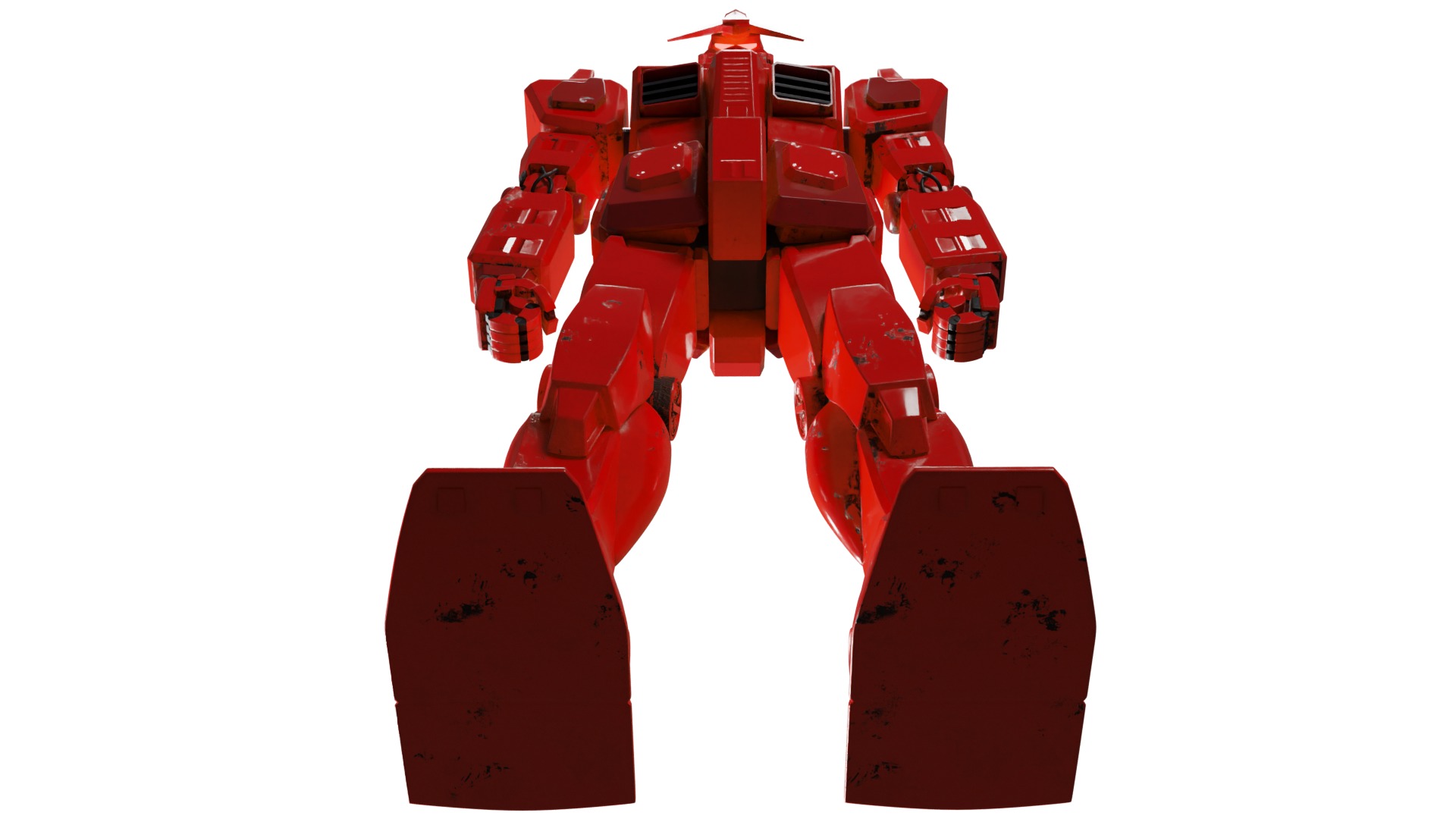 Gundam Robot Low-poly 3D model_8