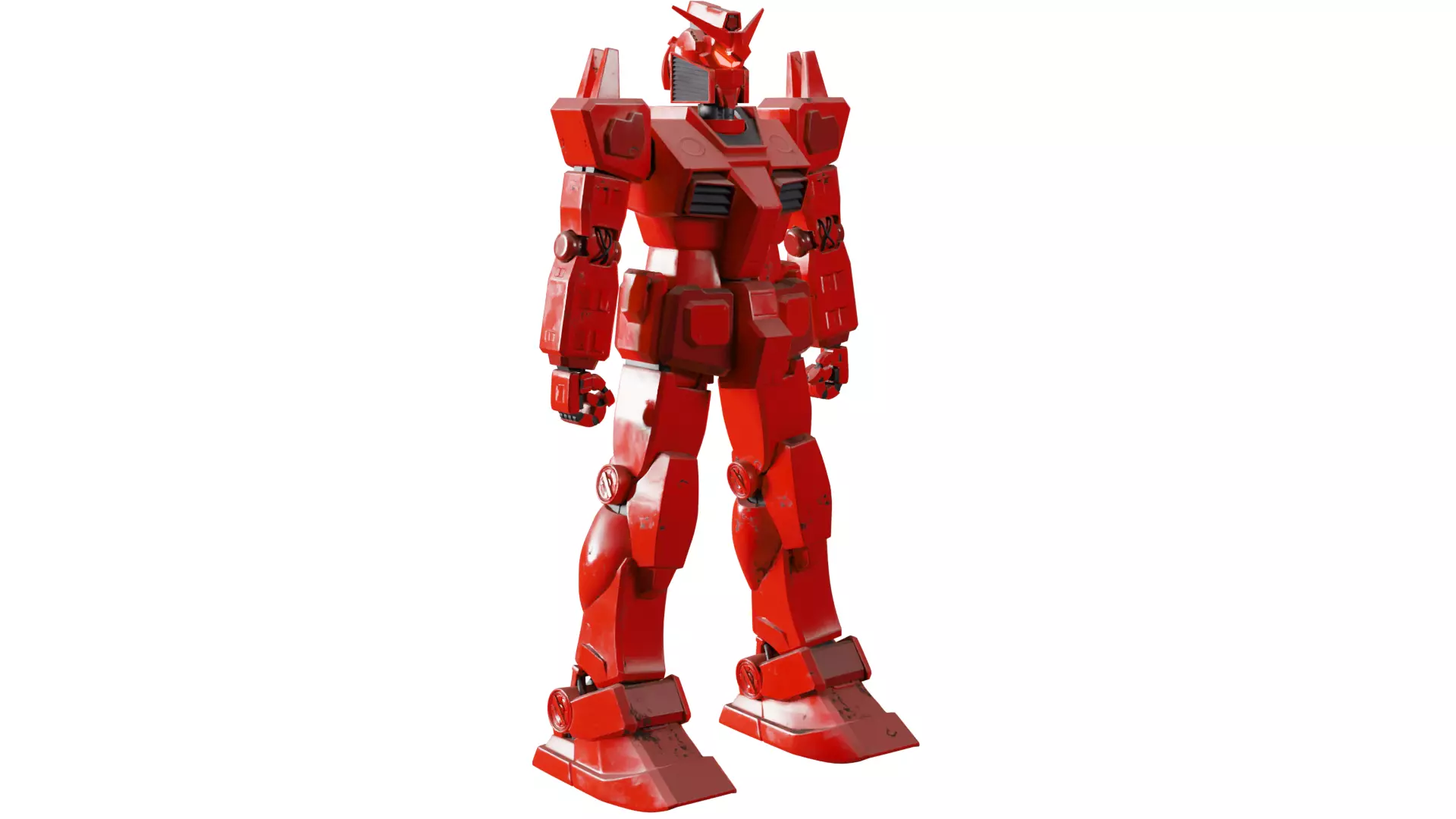 Gundam Robot Low-poly 3D model_0