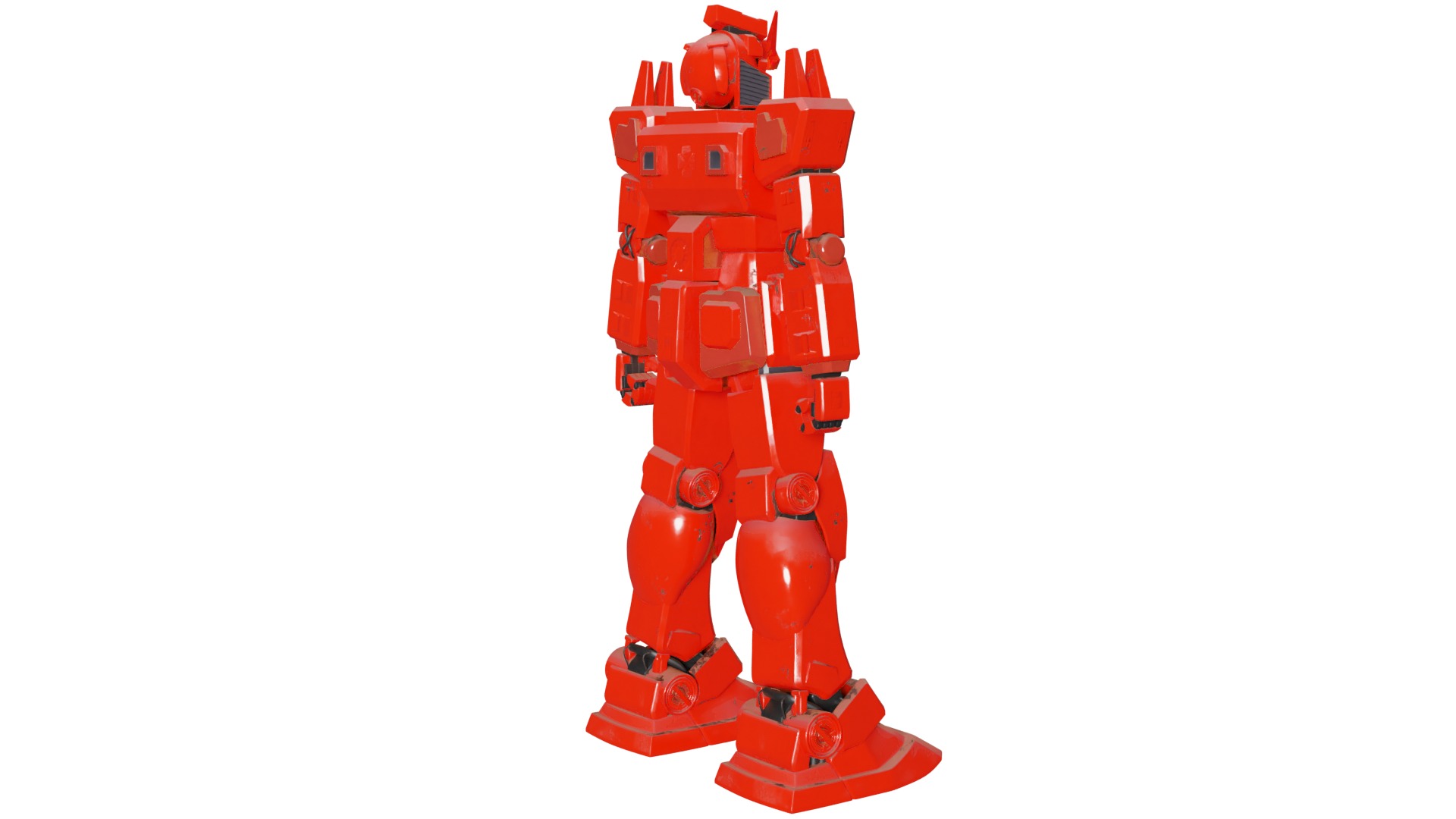 Gundam Robot Low-poly 3D model_6