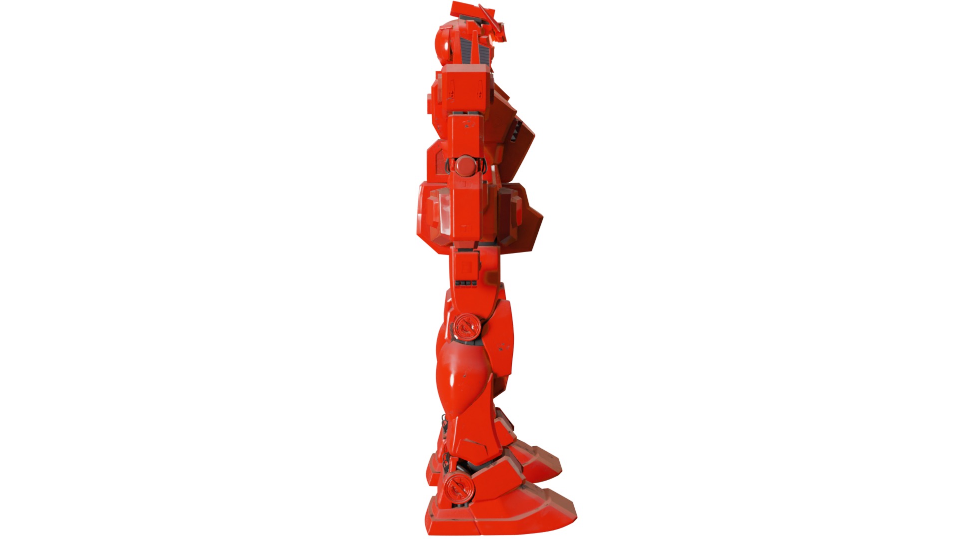 Gundam Robot Low-poly 3D model_7