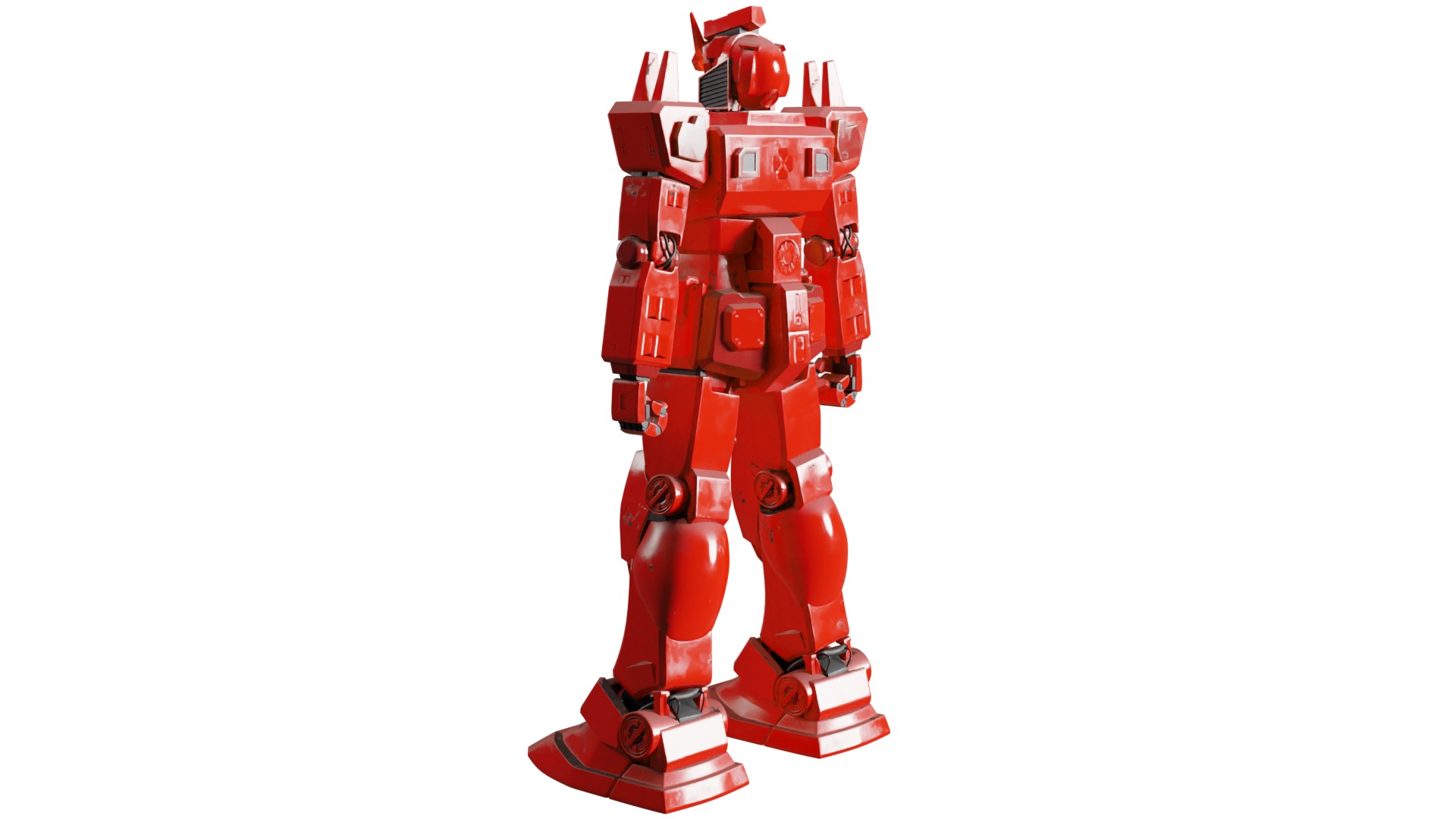 Gundam Robot Low-poly 3D model_4