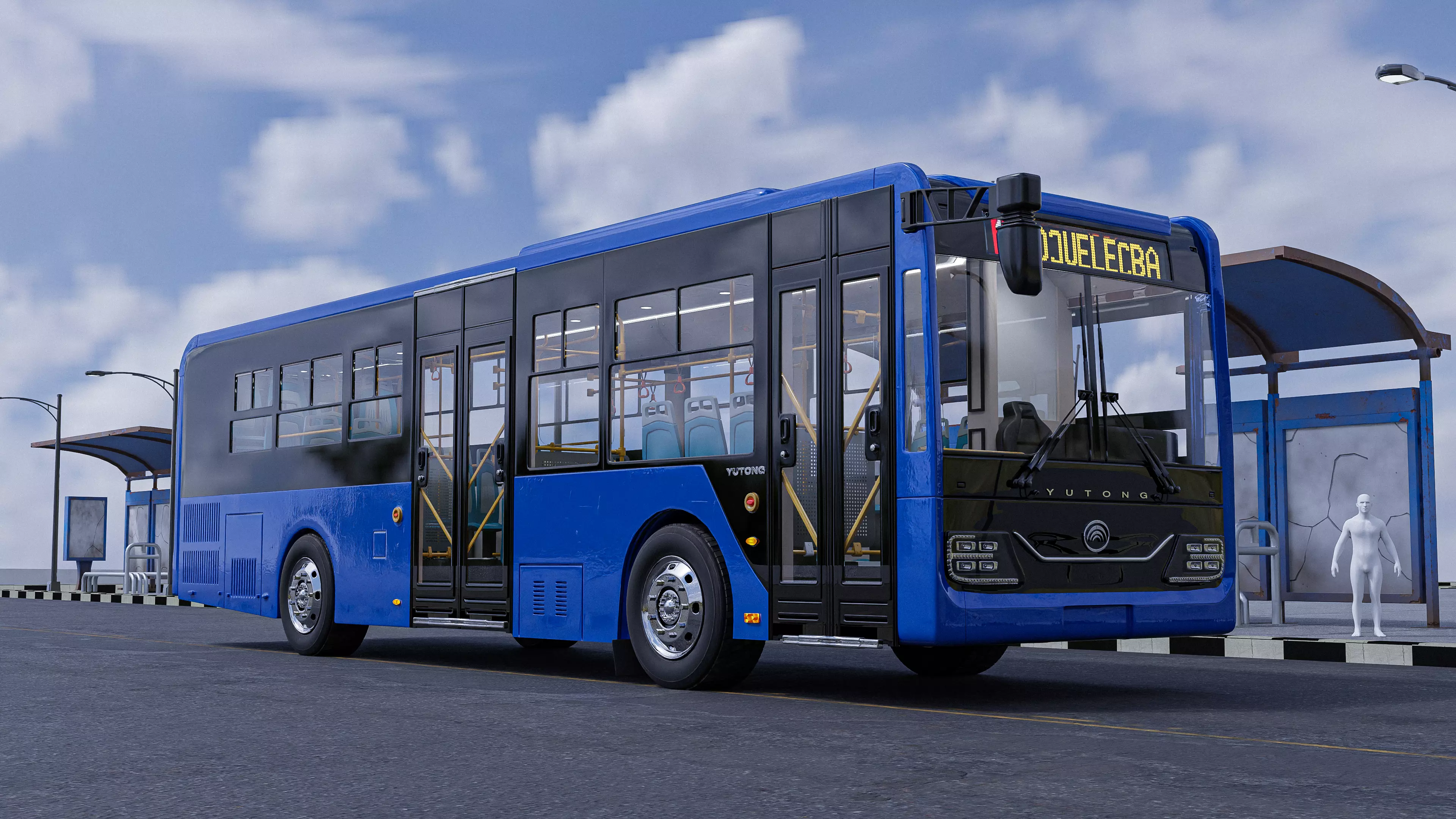 Yutong city bus 3D model 3D model_0