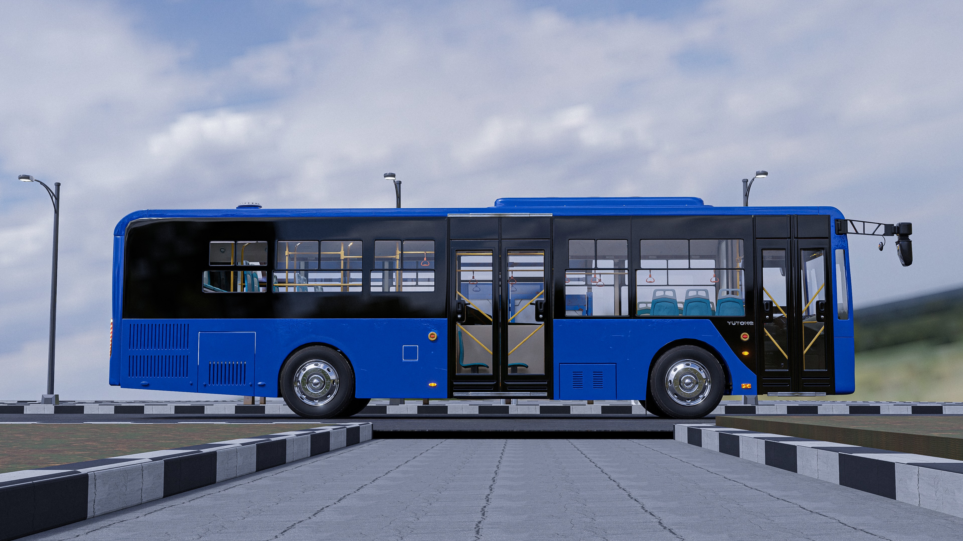 Yutong city bus 3D model 3D model_9