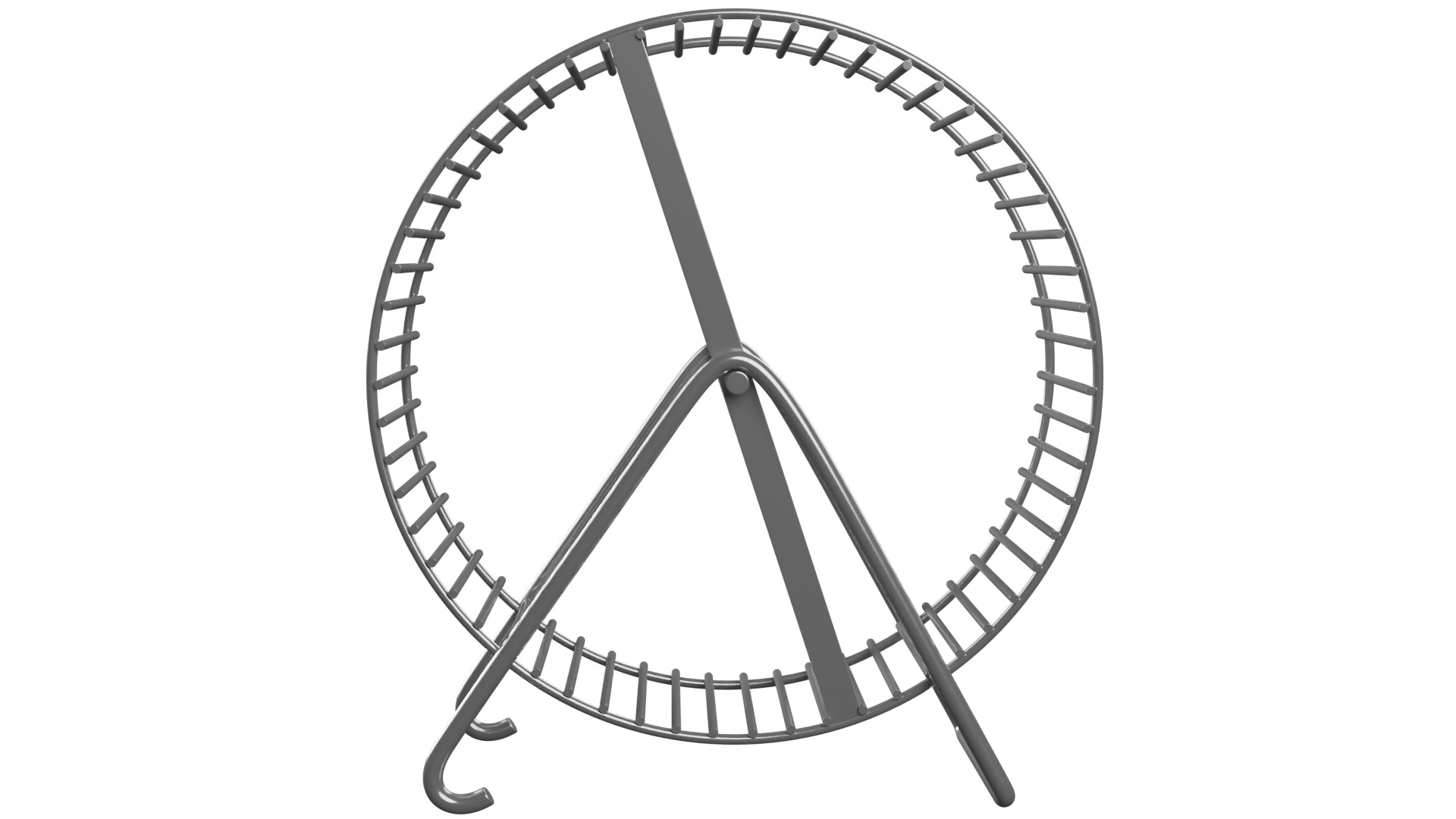 Hamster Wheel Low-poly 3D model_1