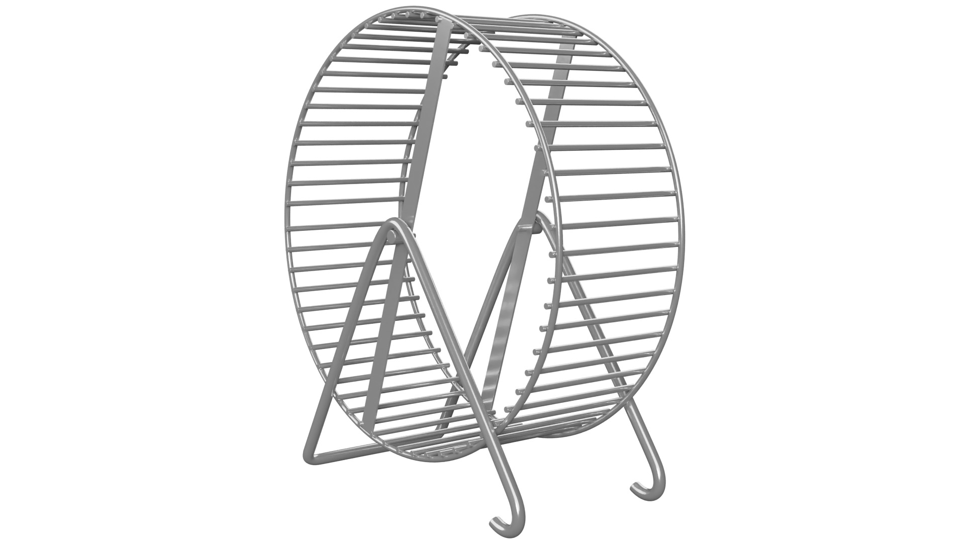 Hamster Wheel Low-poly 3D model_6