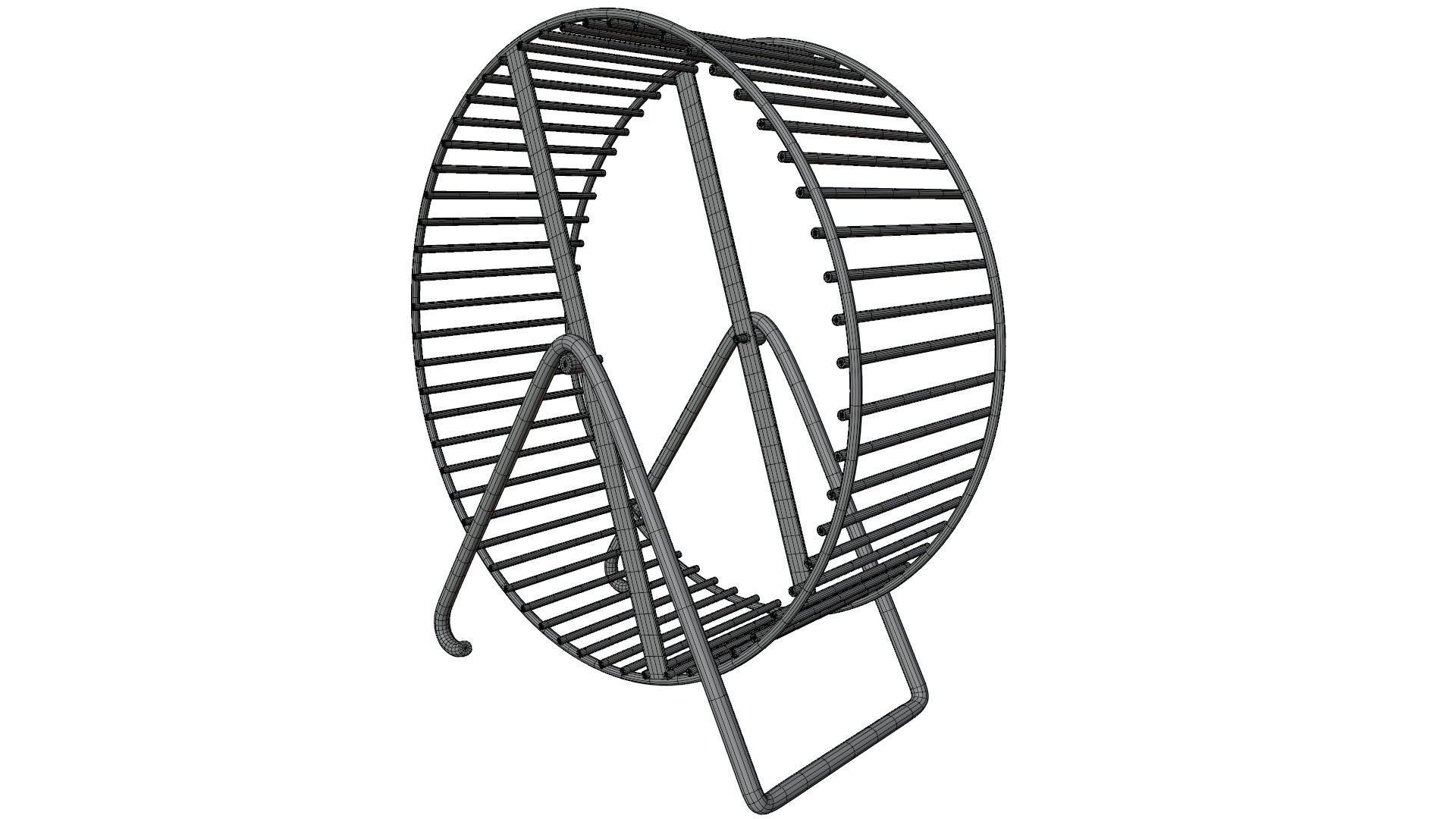 Hamster Wheel Low-poly 3D model_11