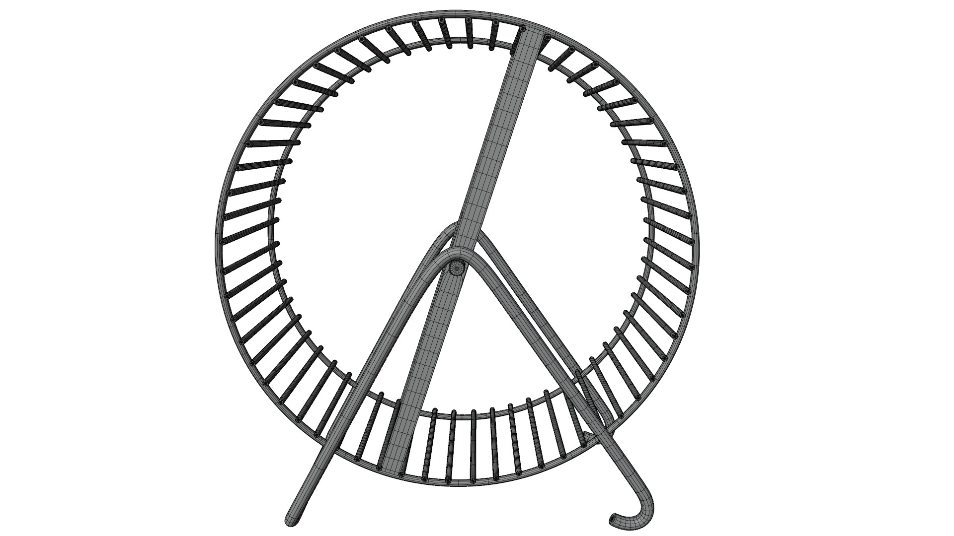 Hamster Wheel Low-poly 3D model_14