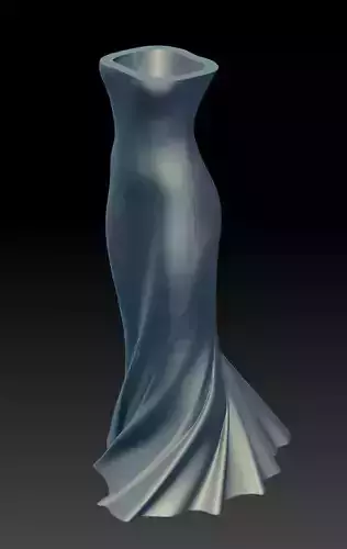 Turn around Dress vase base 3D print model 3D print model