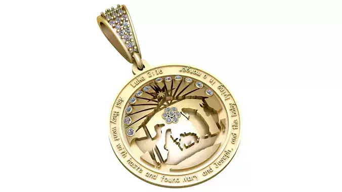 LUCK 2016 COIN PENDANT 3D PRINTABLE MODEL 