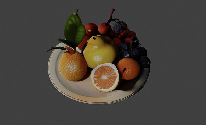  Vibrant Fruit Still Life - Realistic 3D Model 3D model