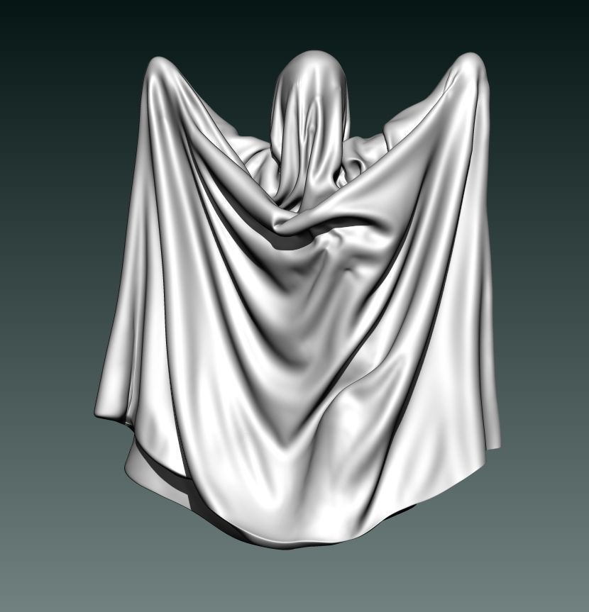 Raising hands ghost 3D printing 3D print model_2