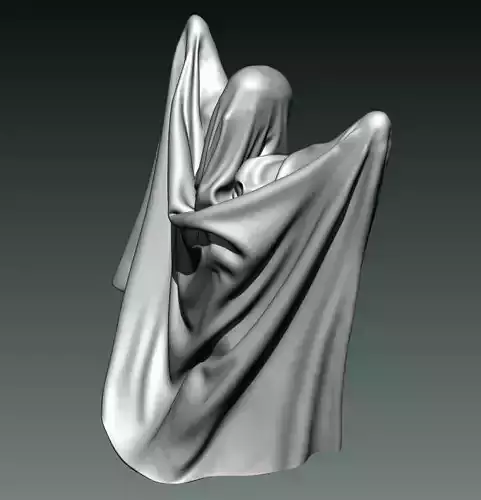 Raising hands ghost 3D printing