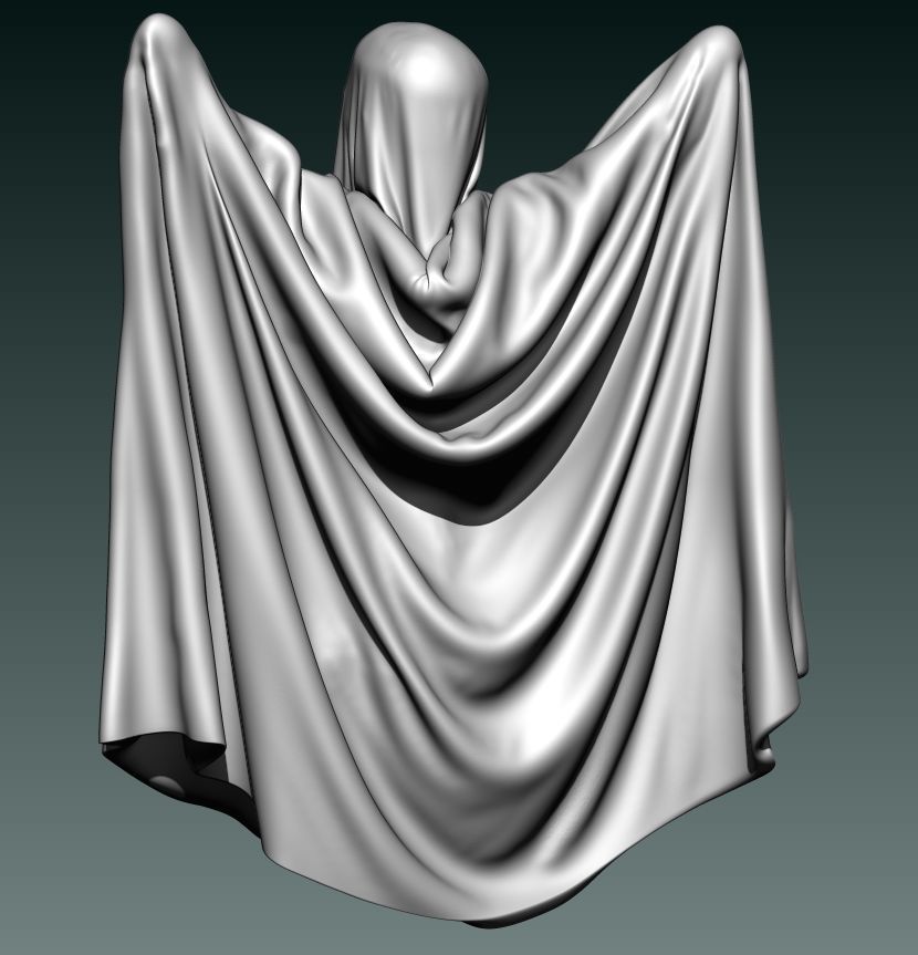 Raising hands ghost 3D printing 3D print model_3