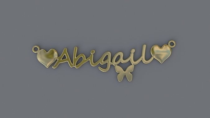Jewelry Necklace Pendant Abigail  3D Print 3D print model