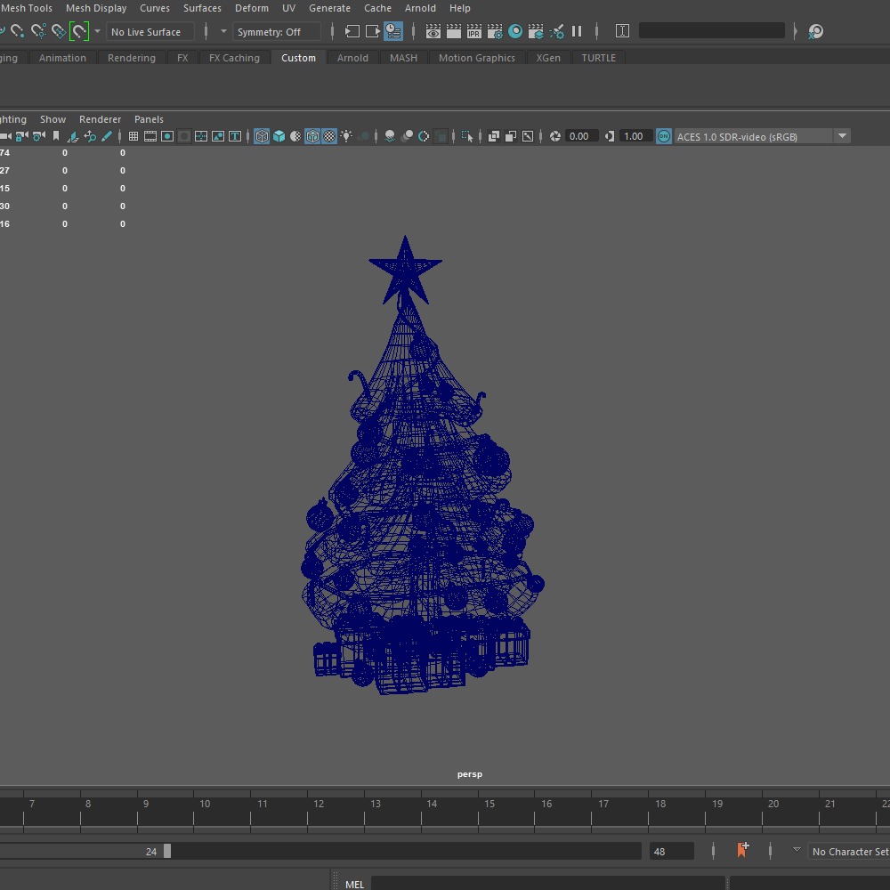 Christmas Tree Cartoon 3D model_18