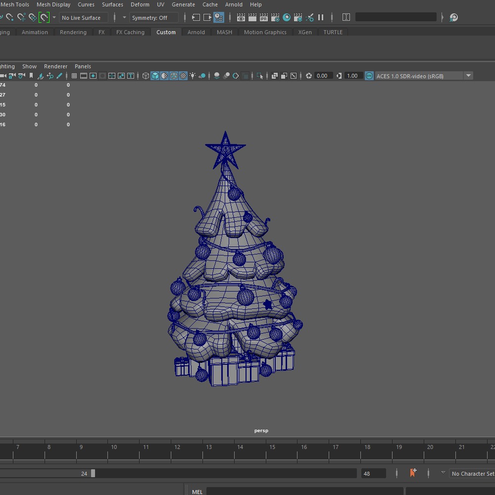 Christmas Tree Cartoon 3D model_16