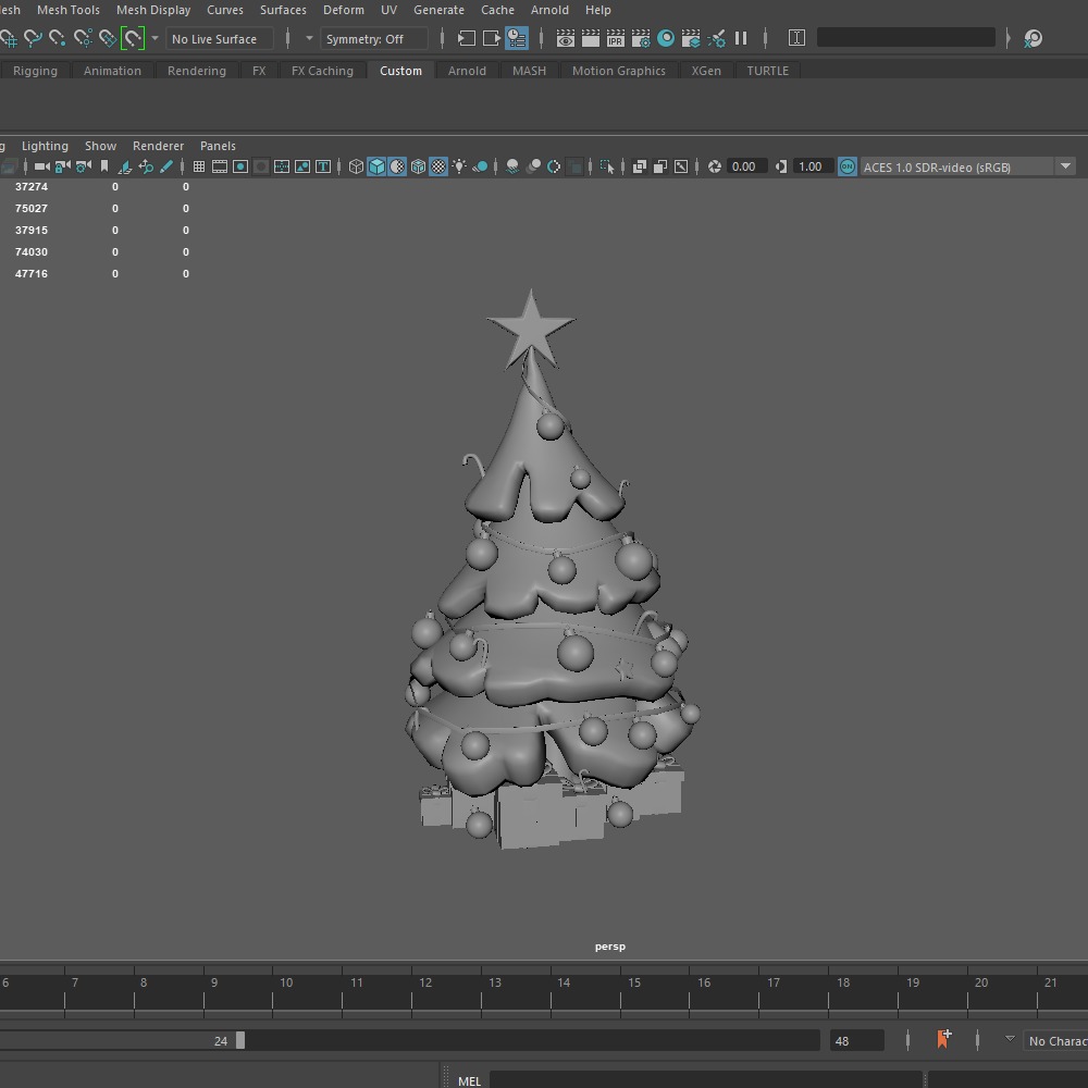 Christmas Tree Cartoon 3D model_15