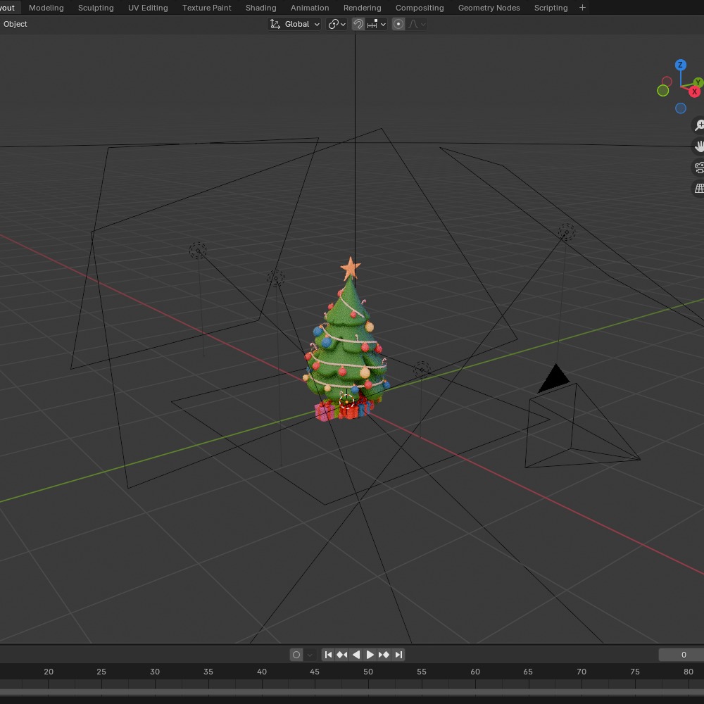 Christmas Tree Cartoon 3D model_13