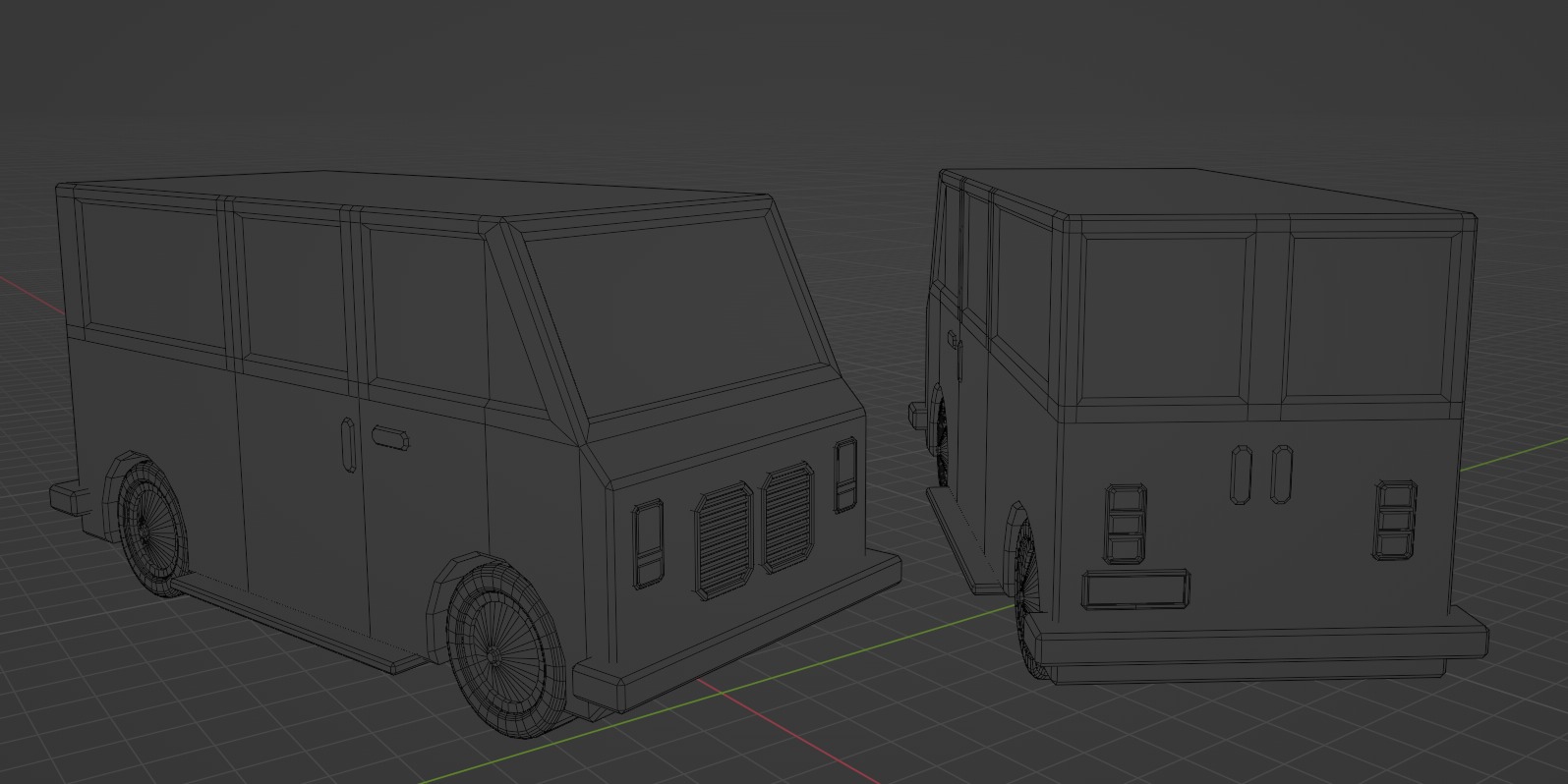 Low Poly Minimal Van Low-poly 3D model_2