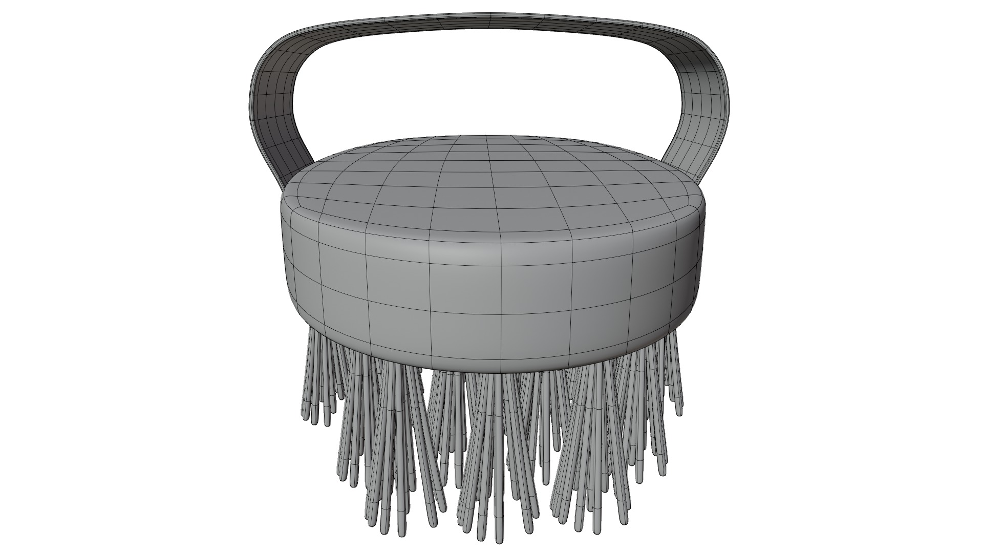 Horse Brush Low-poly 3D model_15