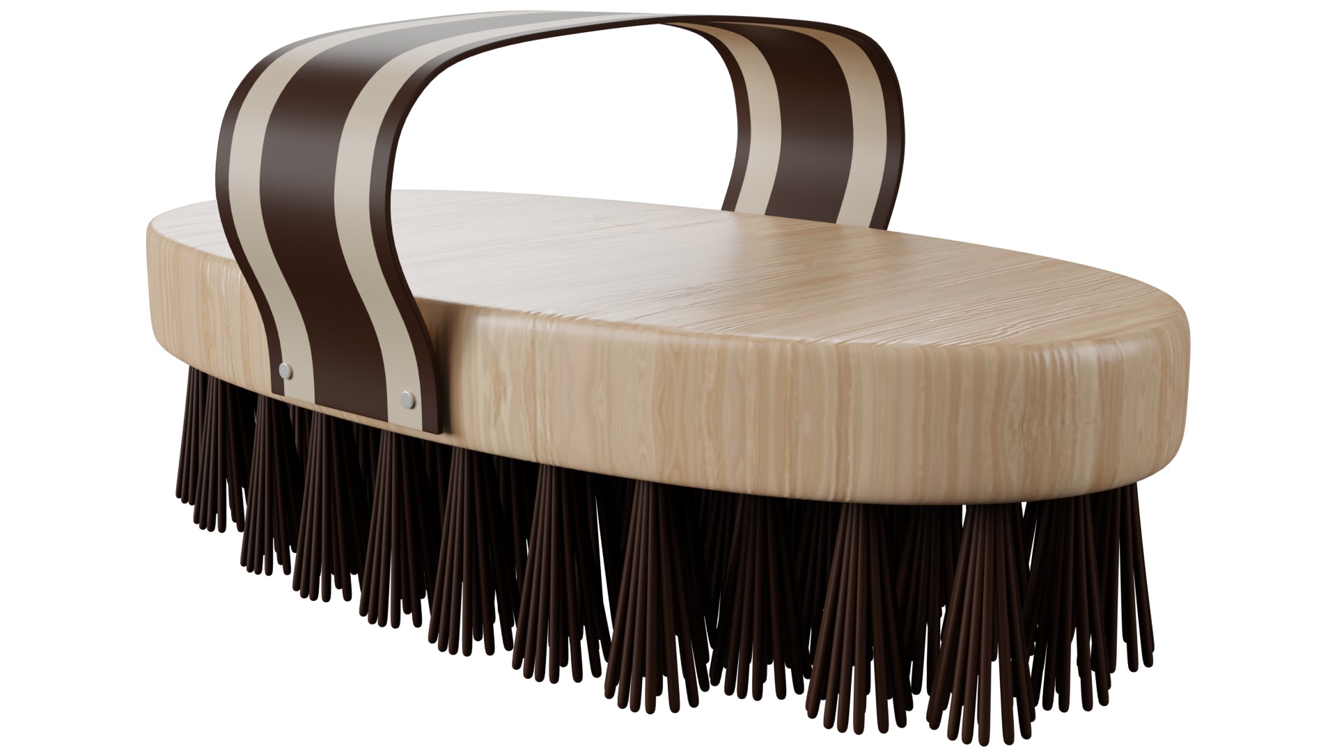 Horse Brush Low-poly 3D model_7